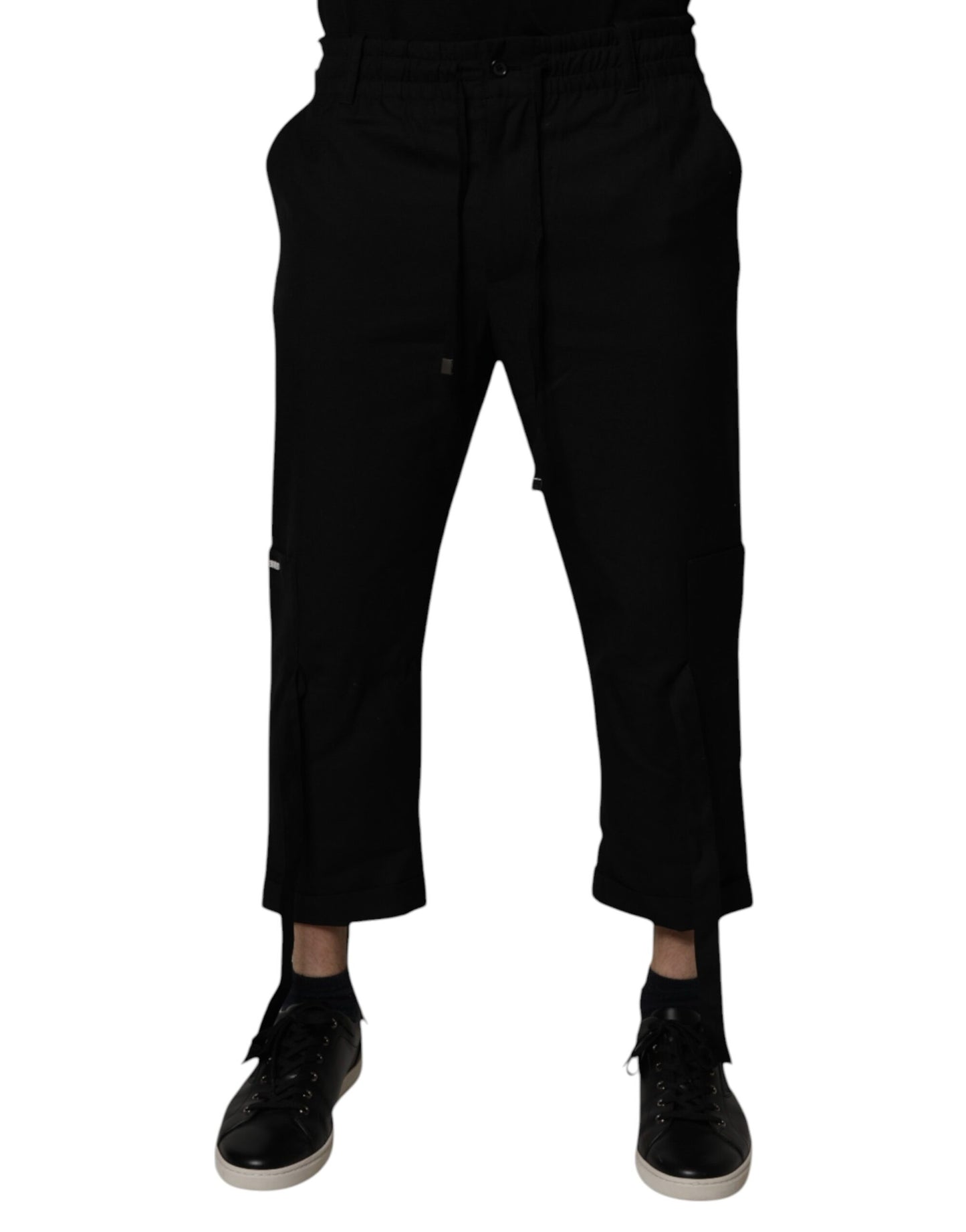 Dolce &amp; Gabbana Svarta Polyester Herrbyxor