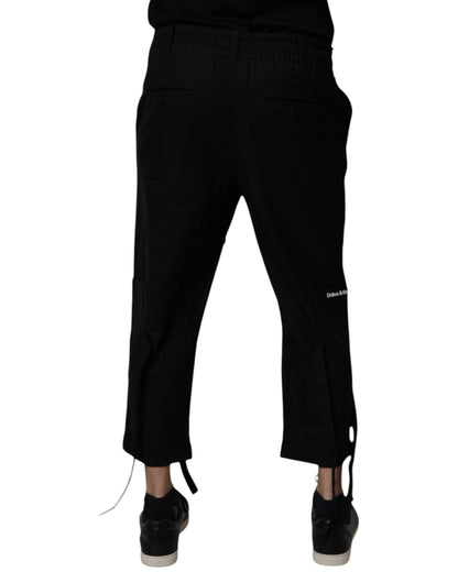 Dolce &amp; Gabbana Svarta Polyester Herrbyxor