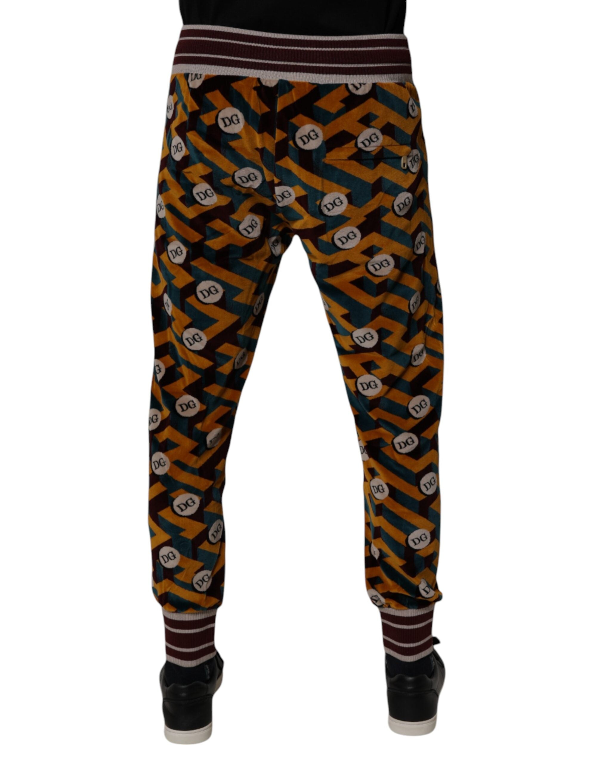 Dolce & Gabbana Multicolor Logo Monogram Jogger Sweatpants Pants