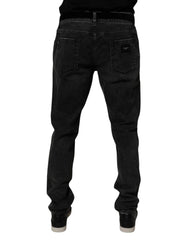 Dolce & Gabbana Black Cotton Stretch Men Skinny Denim Jeans