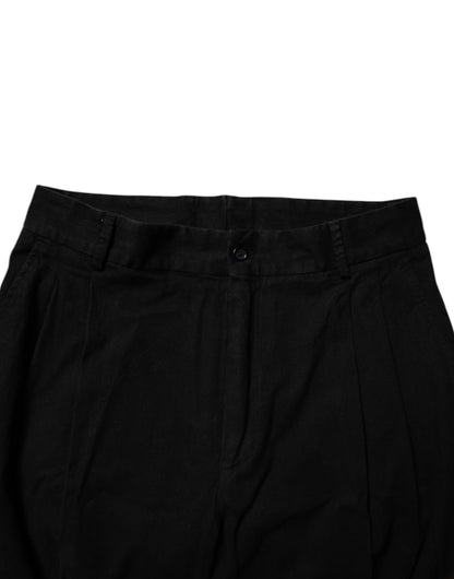 Dolce &amp; Gabbana svarta bomullsstretchiga skinnybyxor