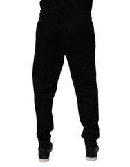 Dolce & Gabbana Black Cotton Blend Jogger Sweatpants Pants
