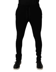 Dolce & Gabbana Black Cashmere Jogger Men Sweatpants Pants