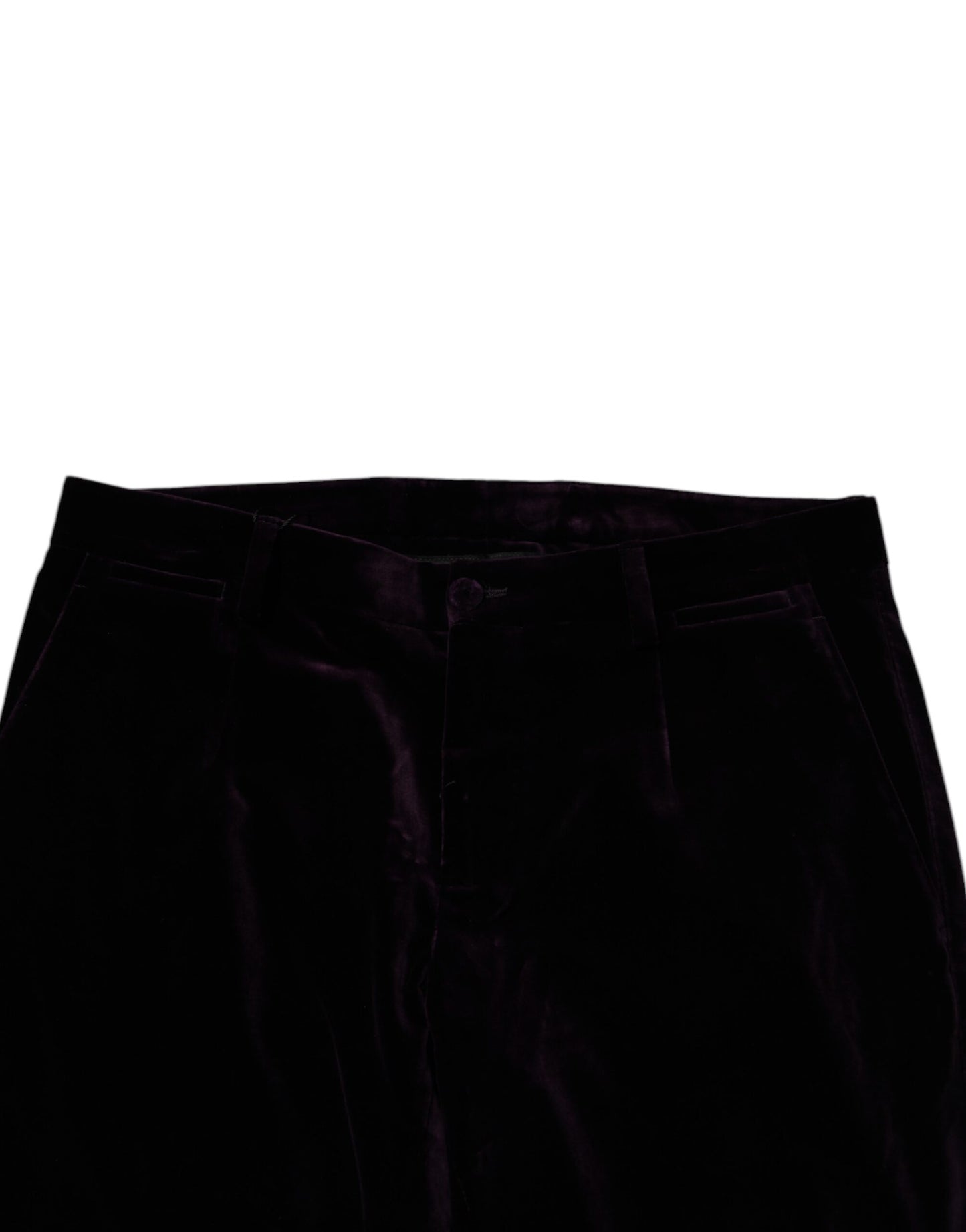 Dolce &amp; Gabbana Violet Velvet Cotton Herrklänningar Formella Byxor