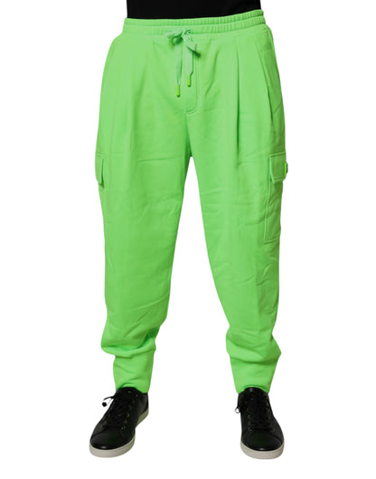 Dolce &amp; Gabbana Neongrønne Cargo Jogger Herre Joggebukser Bukser