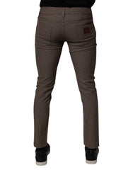 Dolce & Gabbana Brown Cotton Stretch Chino Pants