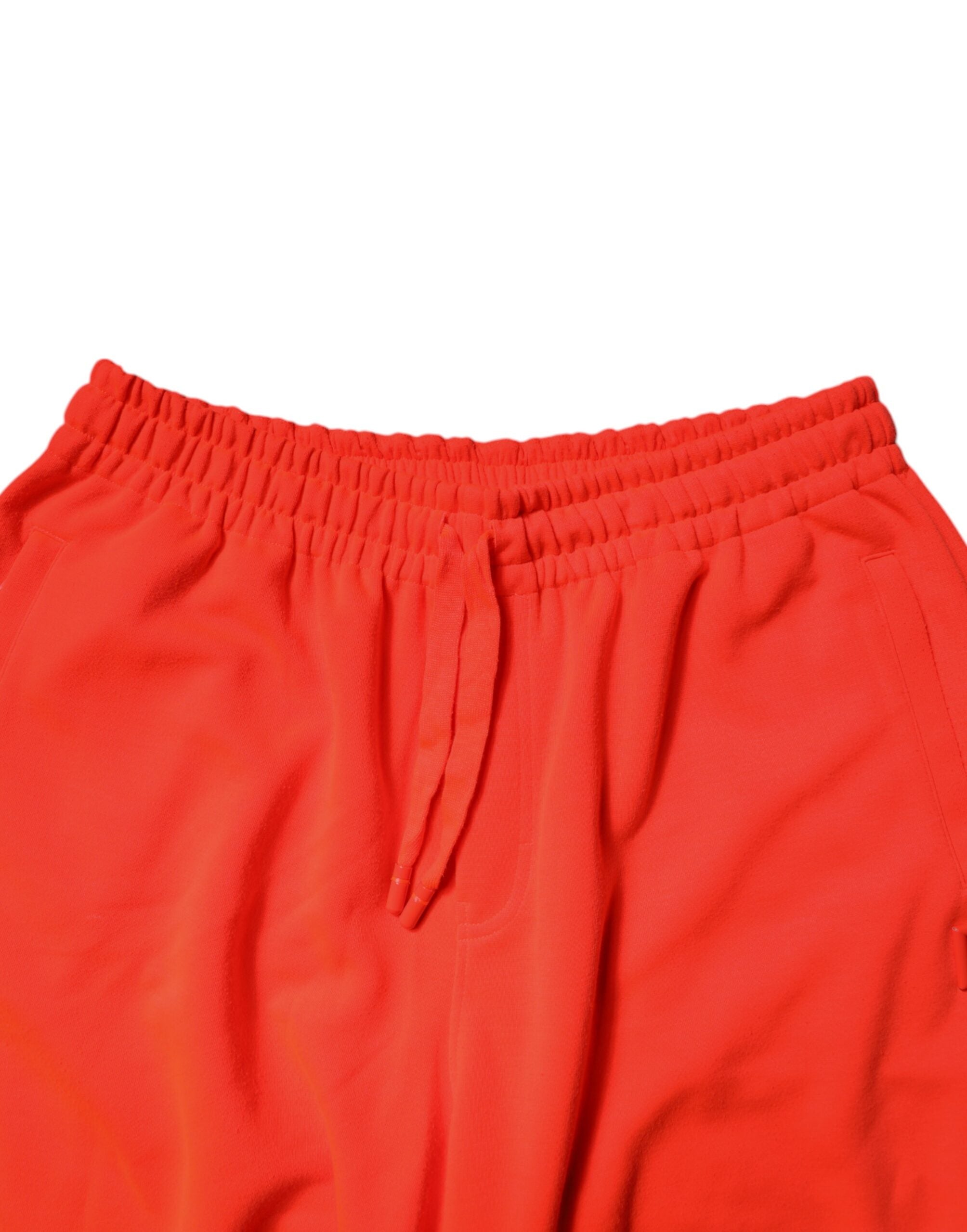 Röda polyesterbermudashorts med medelhög midja för män