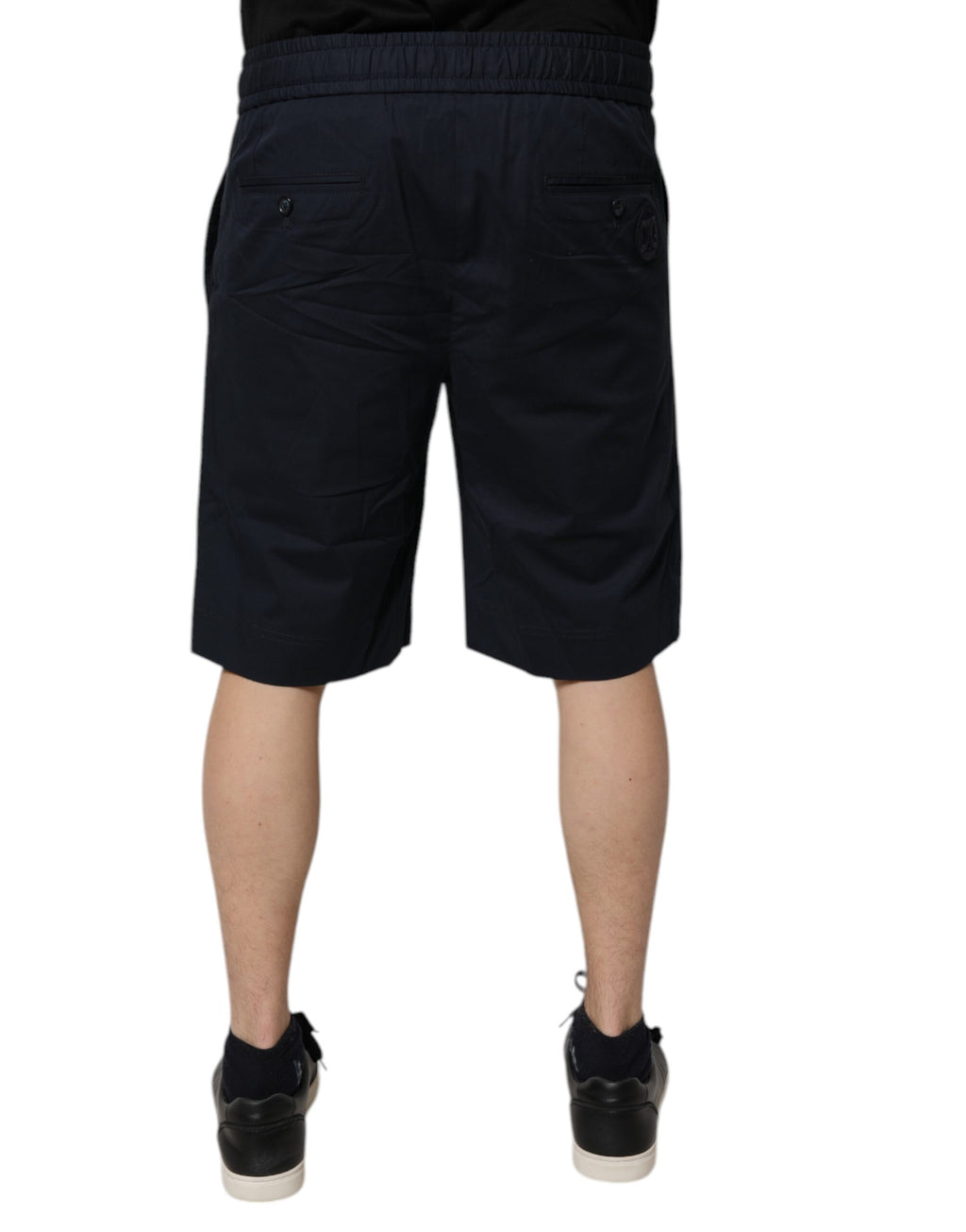 Mörkblå bomullsbermudashorts