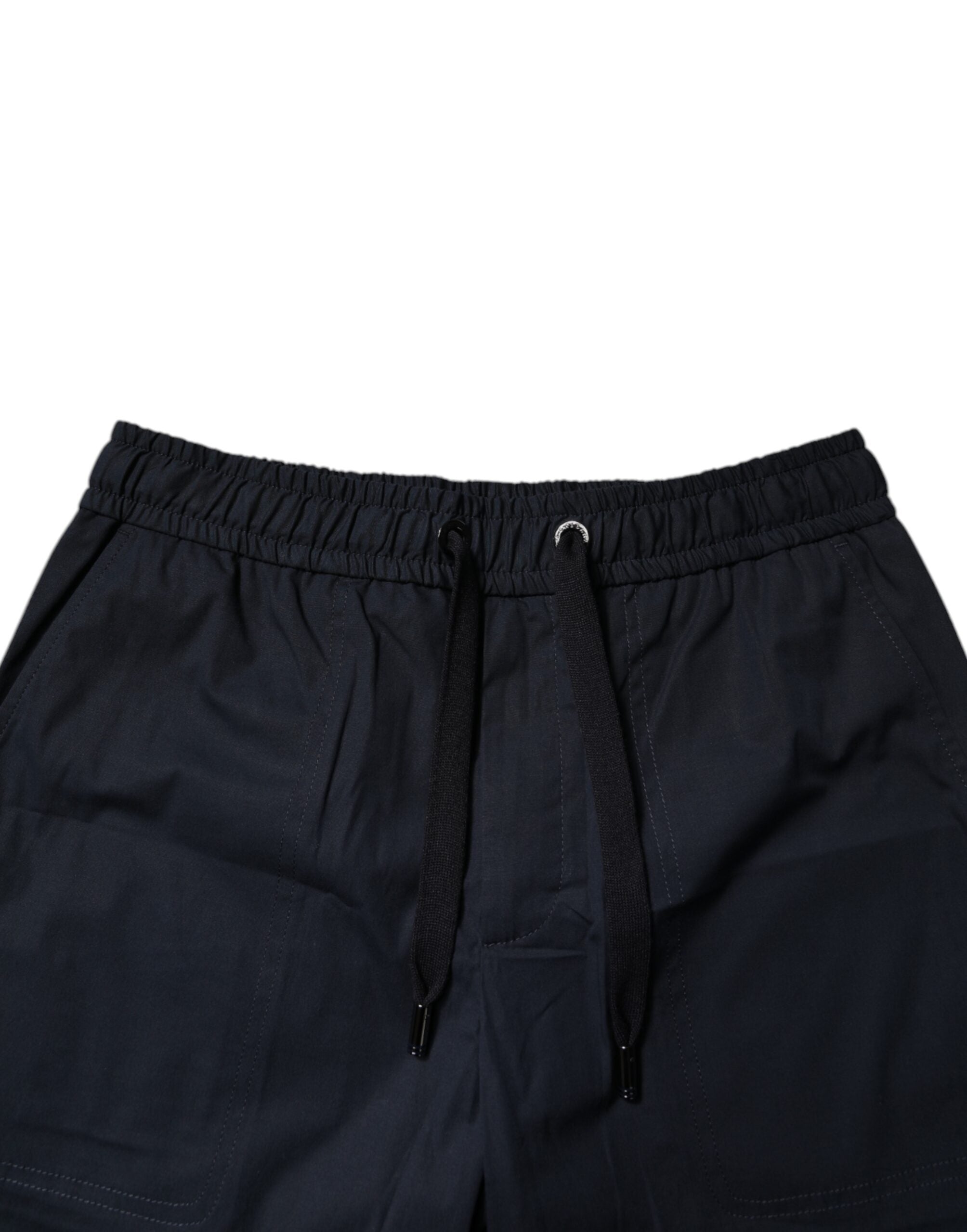Mörkblå bomullsbermudashorts