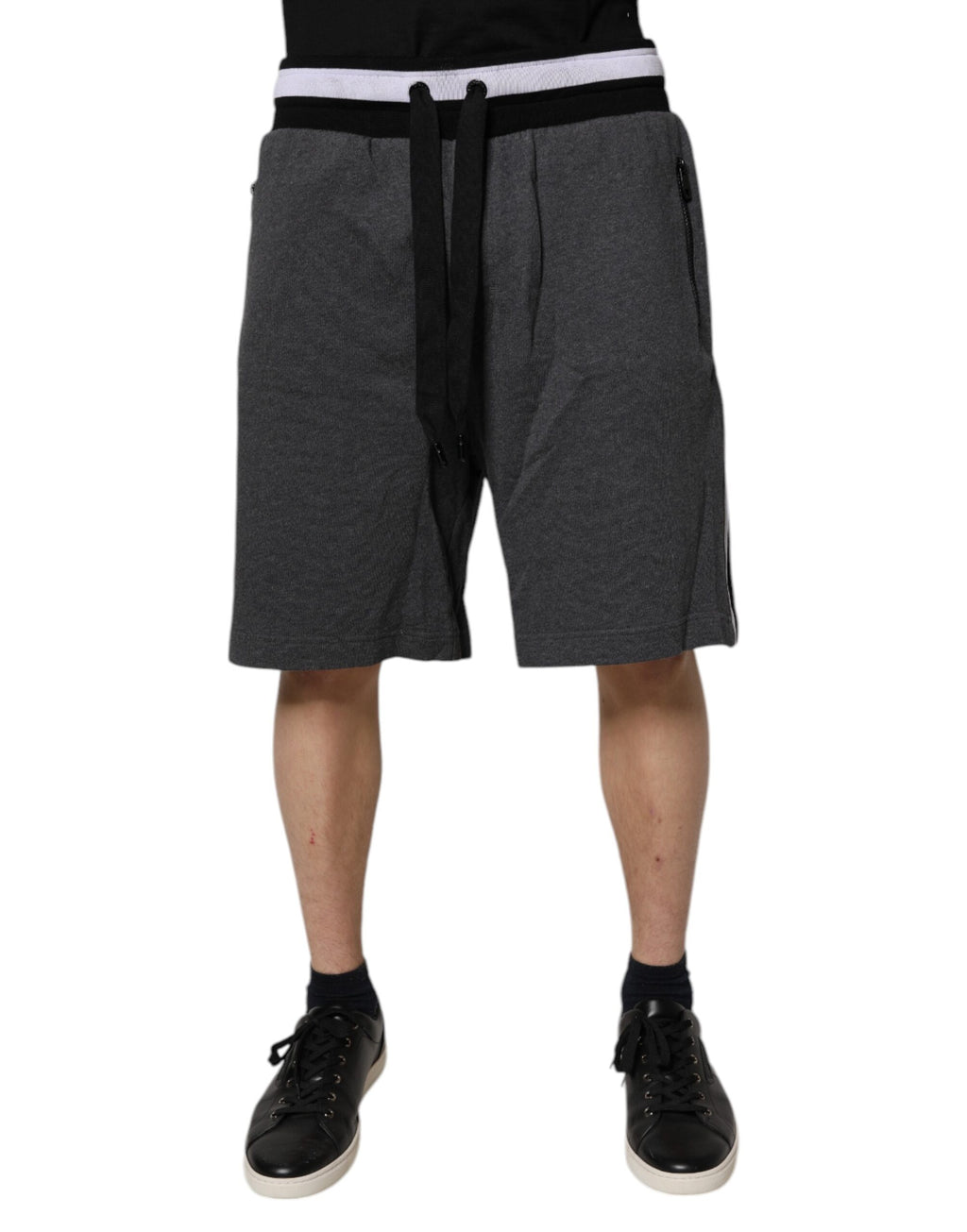 Mörkgrå bomullsbermudashorts