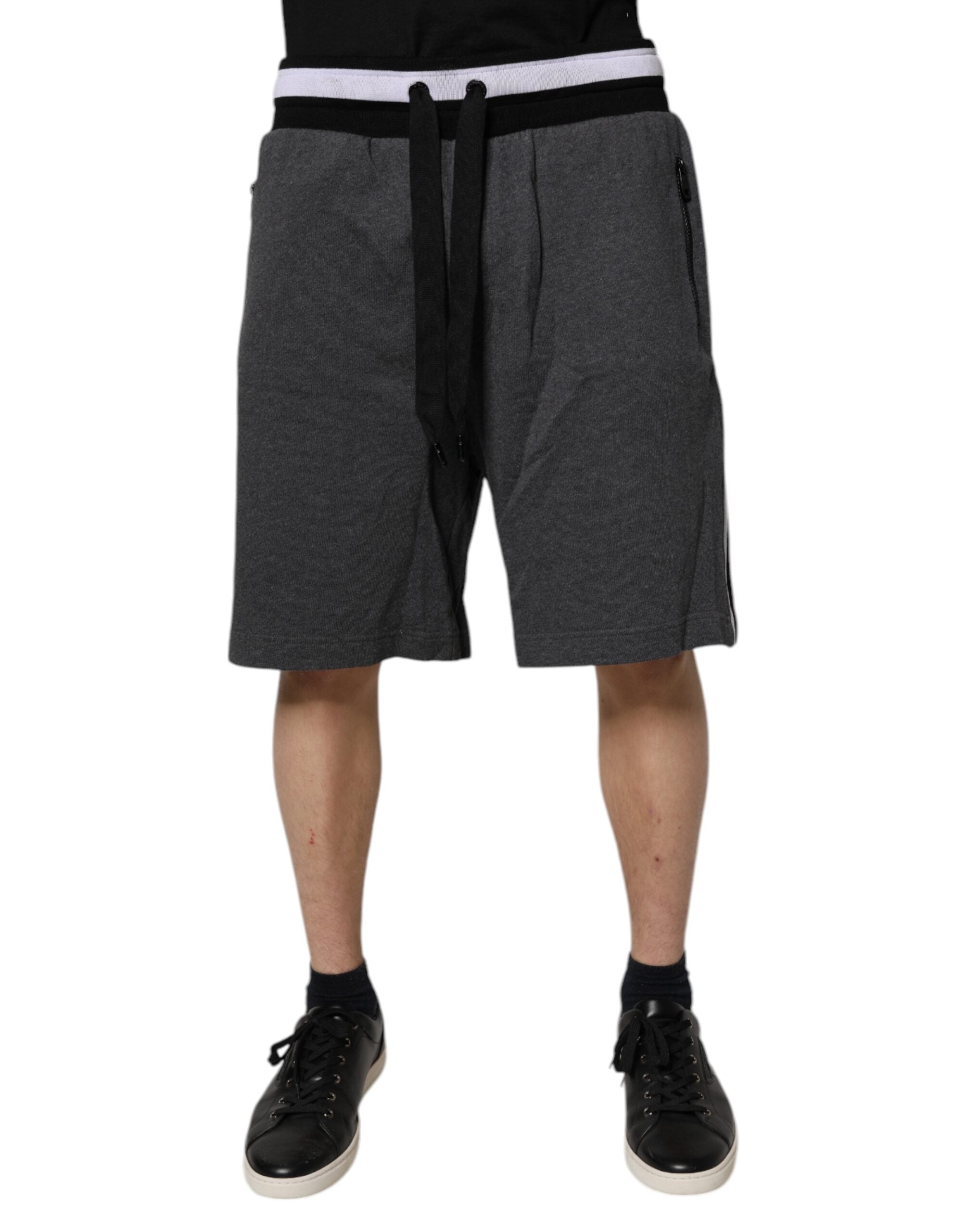 Mörkgrå bomullsbermudashorts