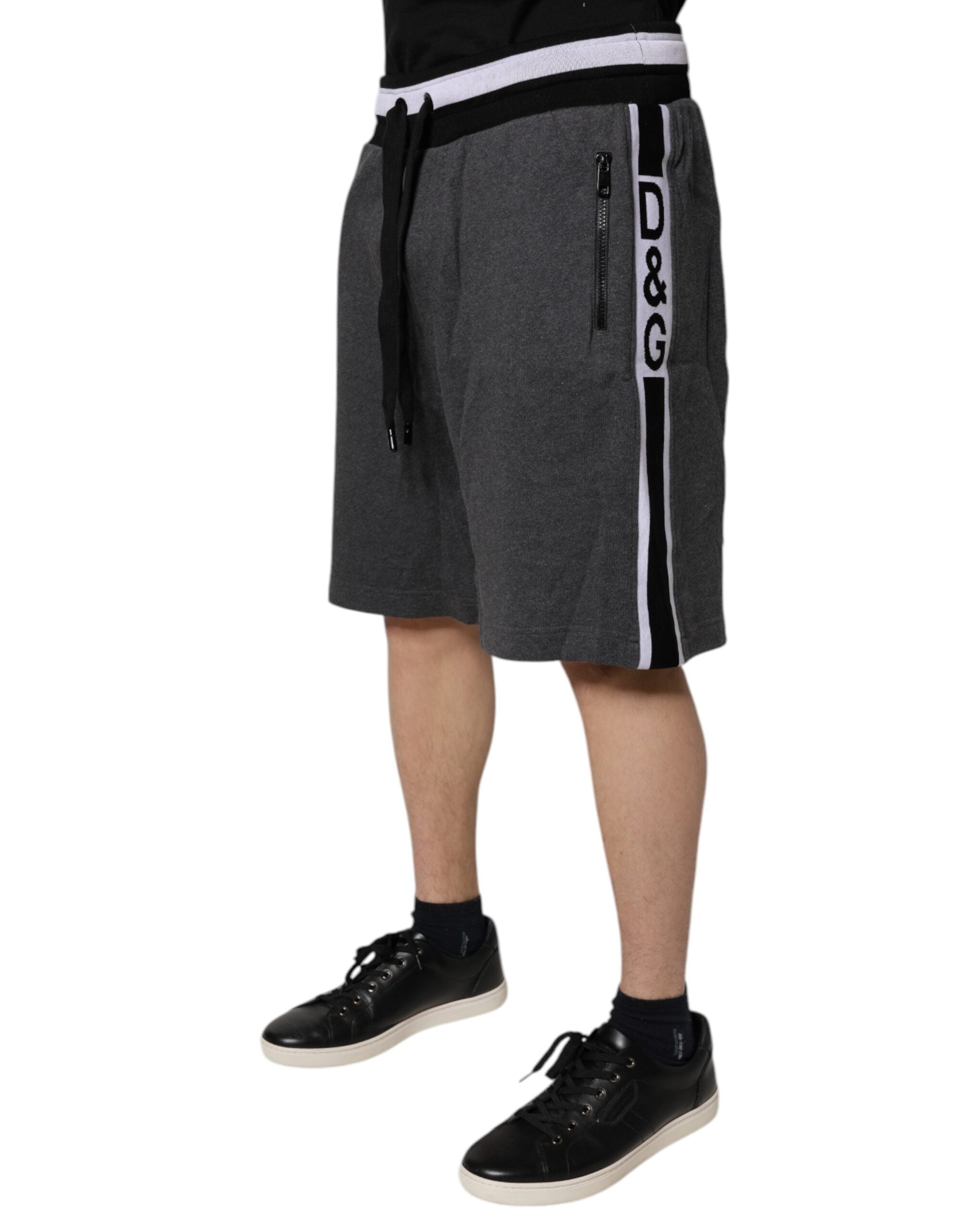 Mörkgrå bomullsbermudashorts