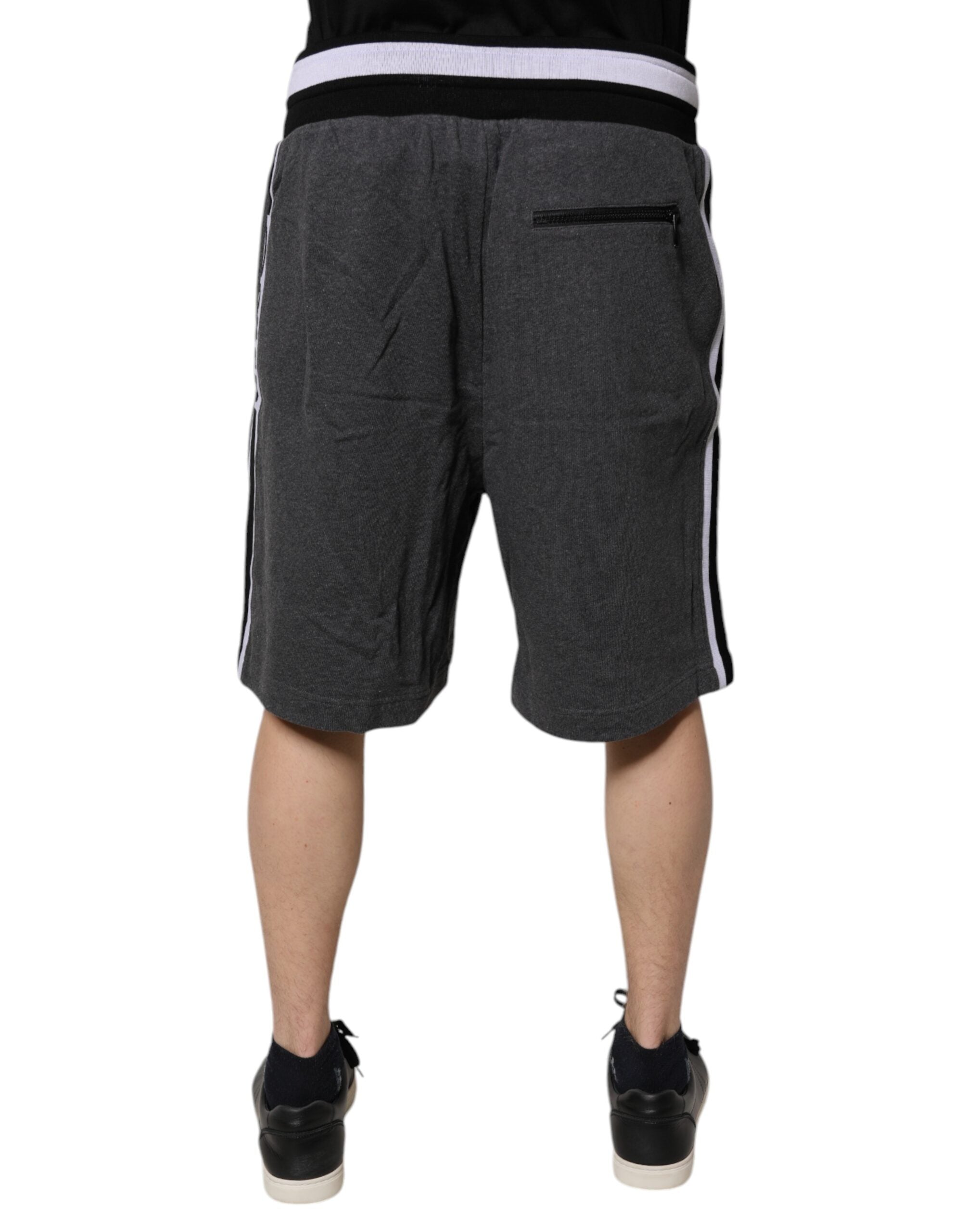 Mörkgrå bomullsbermudashorts