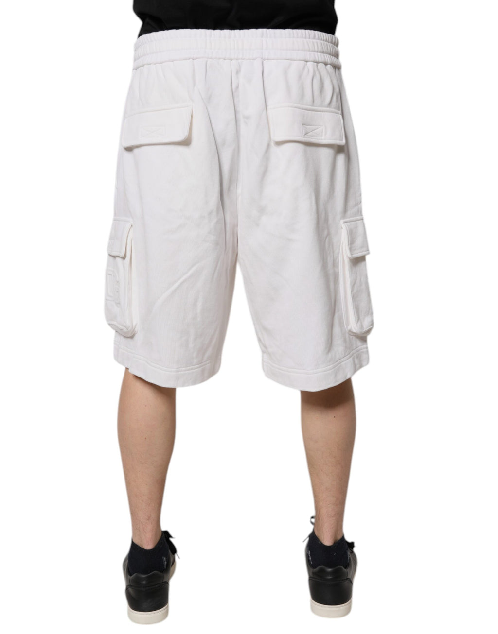 Vita bomulls cargo bermuda sweatshorts shorts