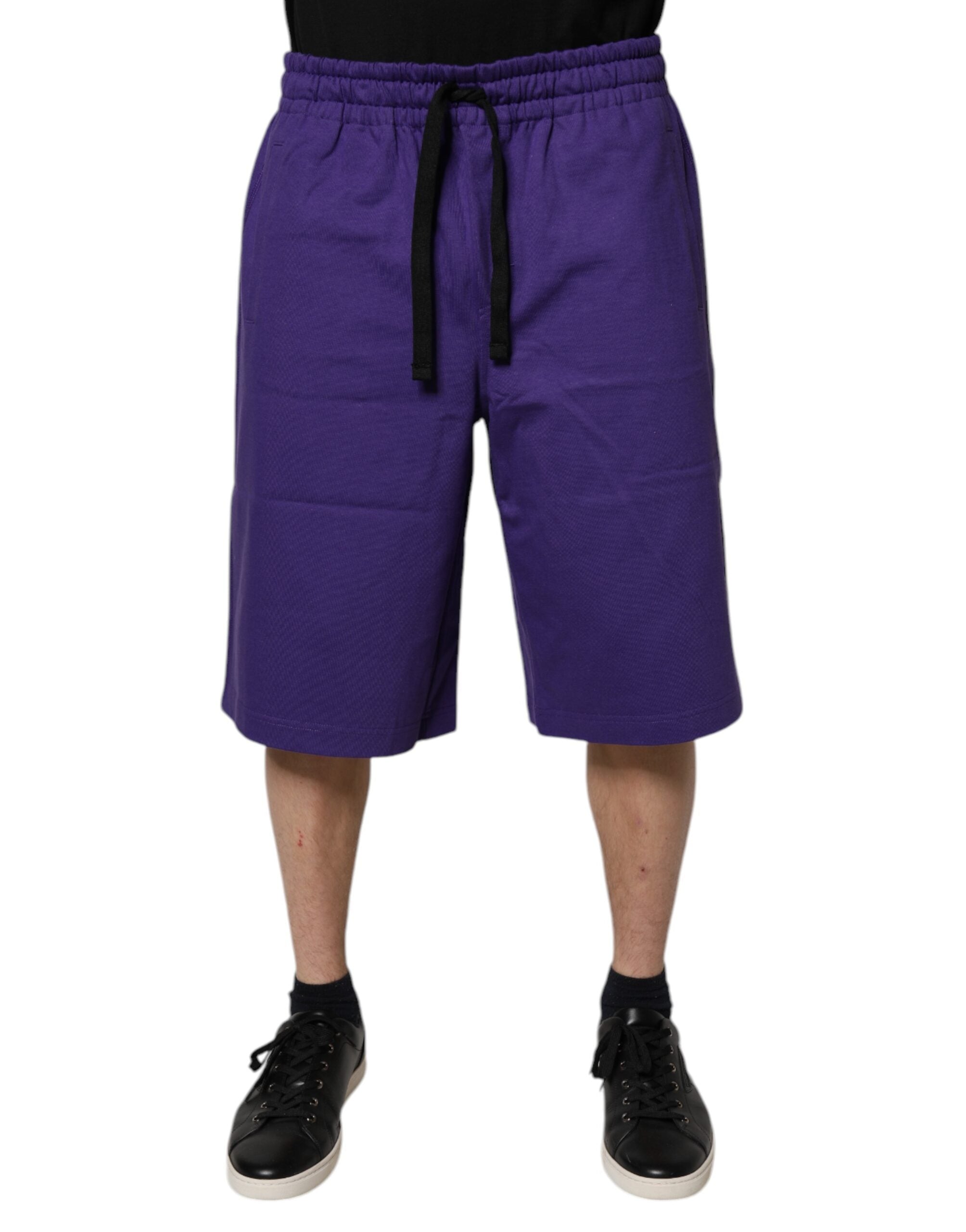 Lila bomullsshorts för män Bermuda