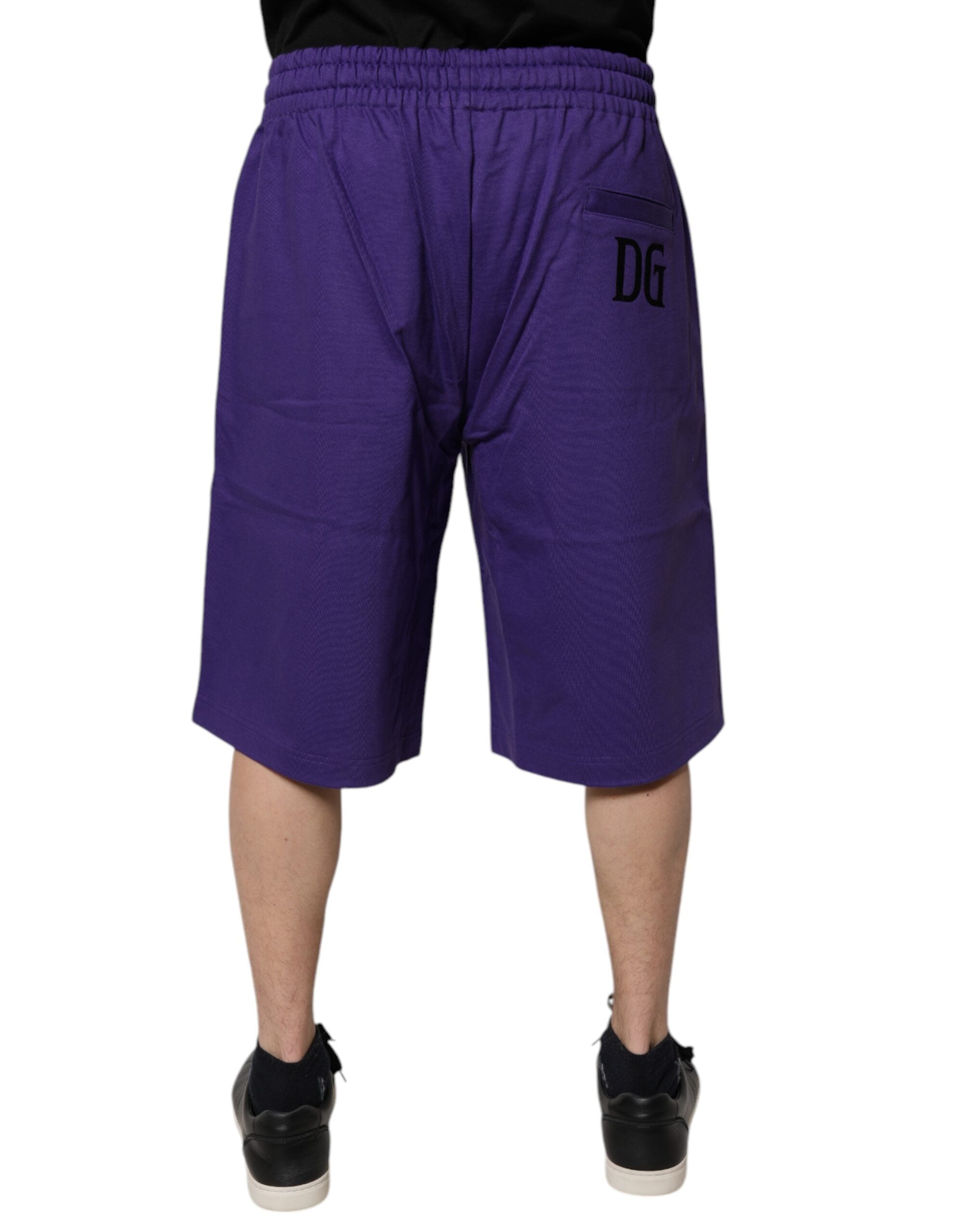 Lila bomullsshorts för män Bermuda