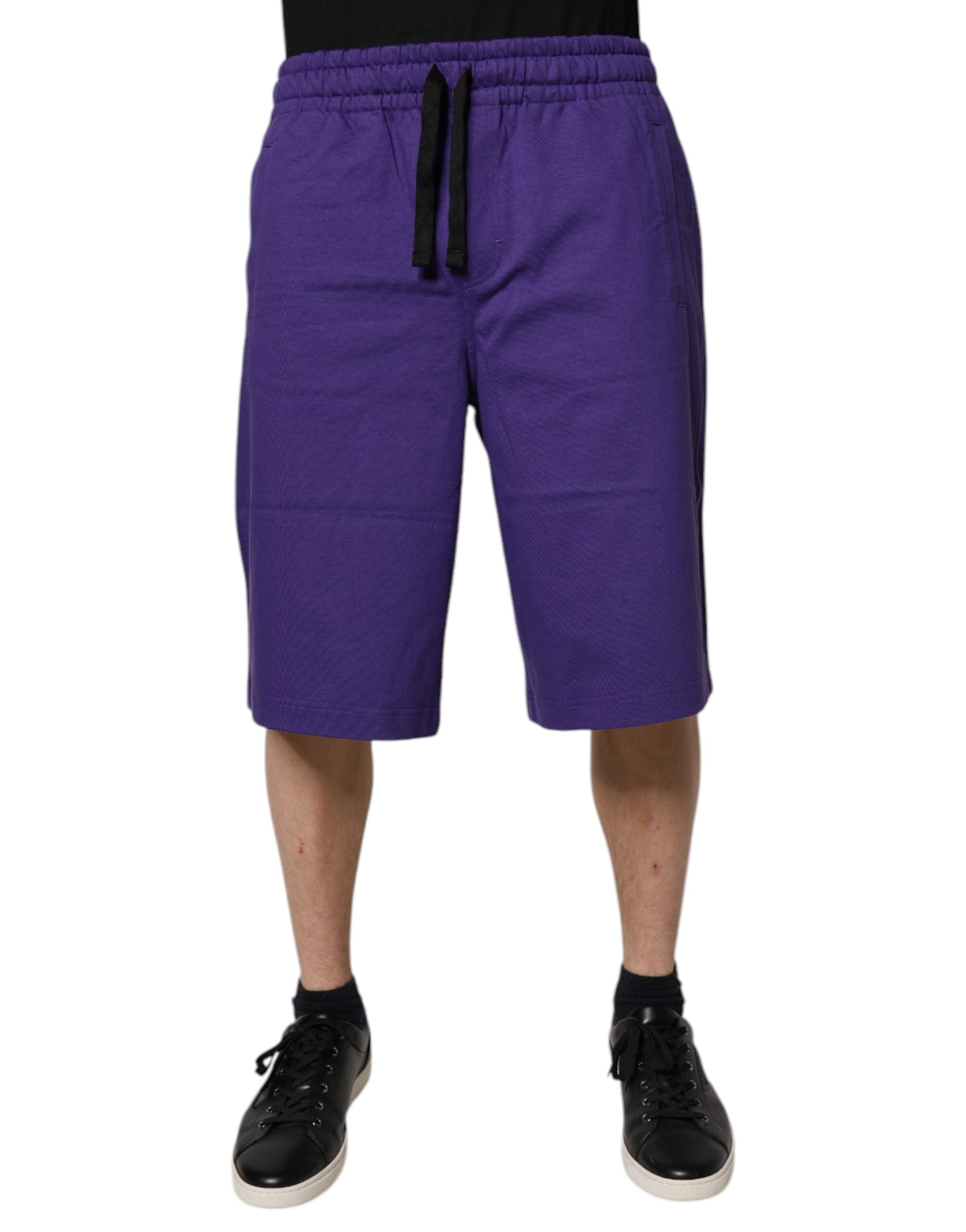 Lila bomullsshorts för män Bermuda