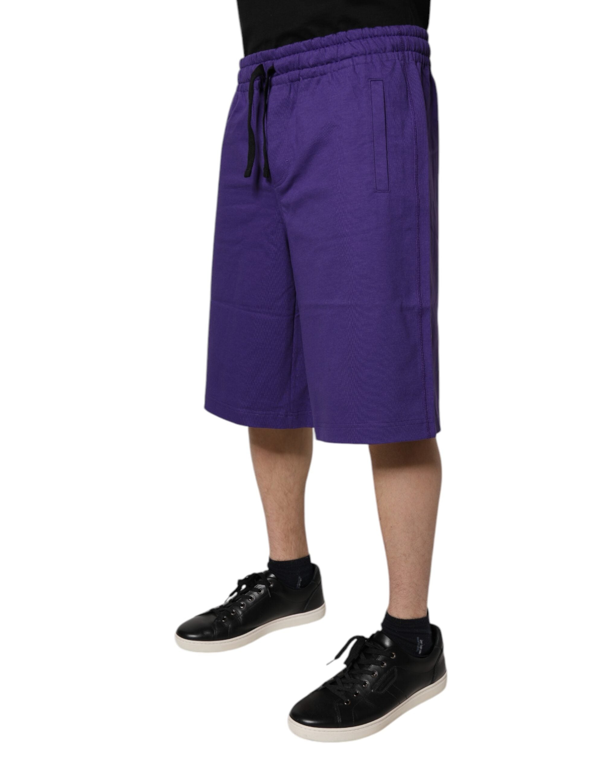 Lila bomullsshorts för män Bermuda