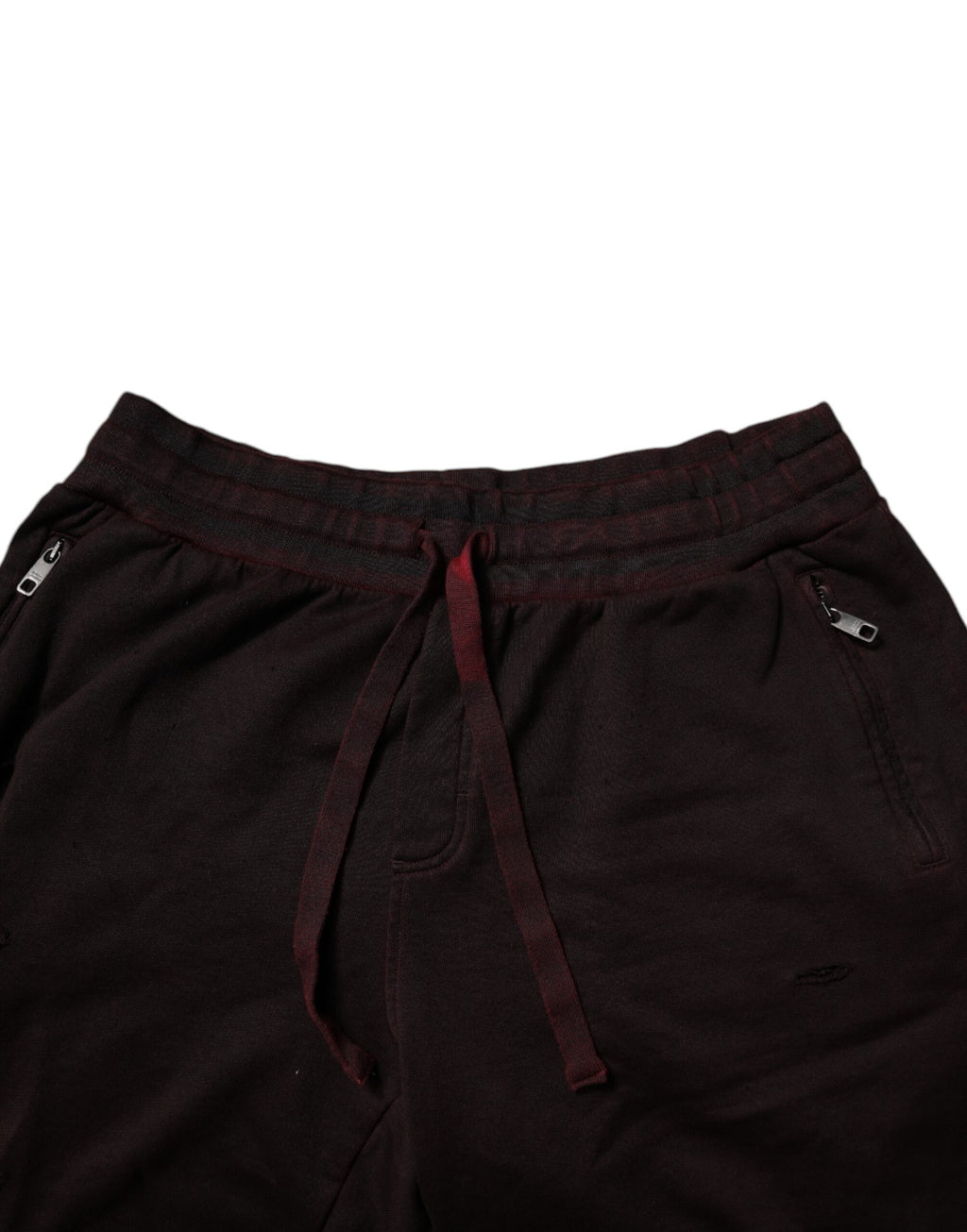 Bordeauxröda bomullsbermudashorts