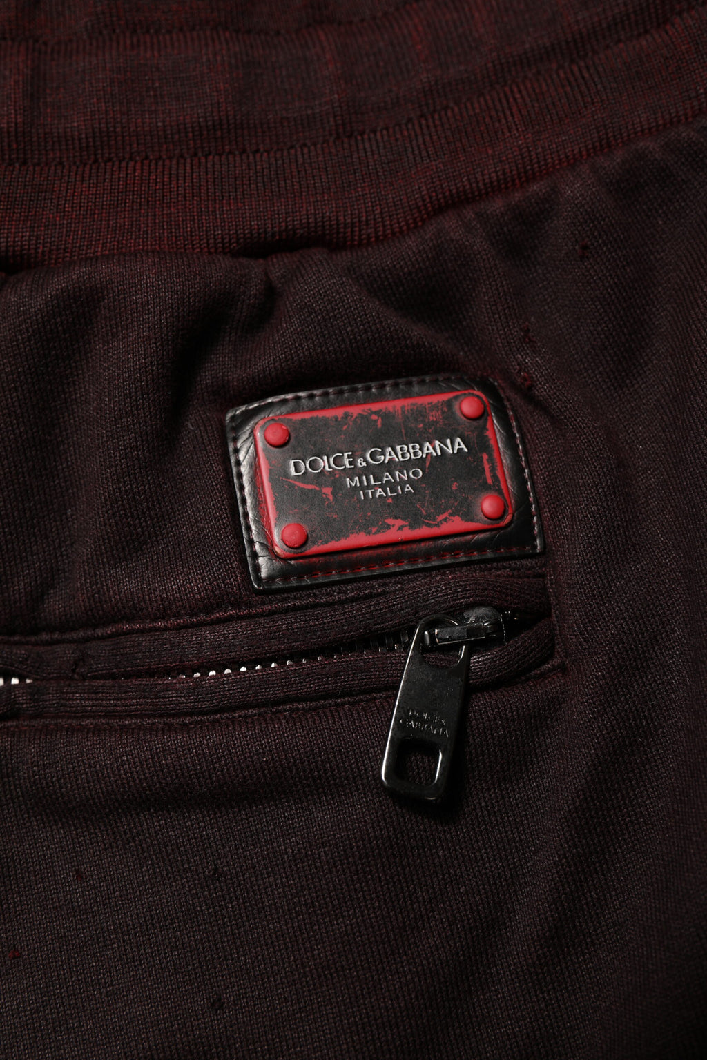 Bordeauxröda bomullsbermudashorts