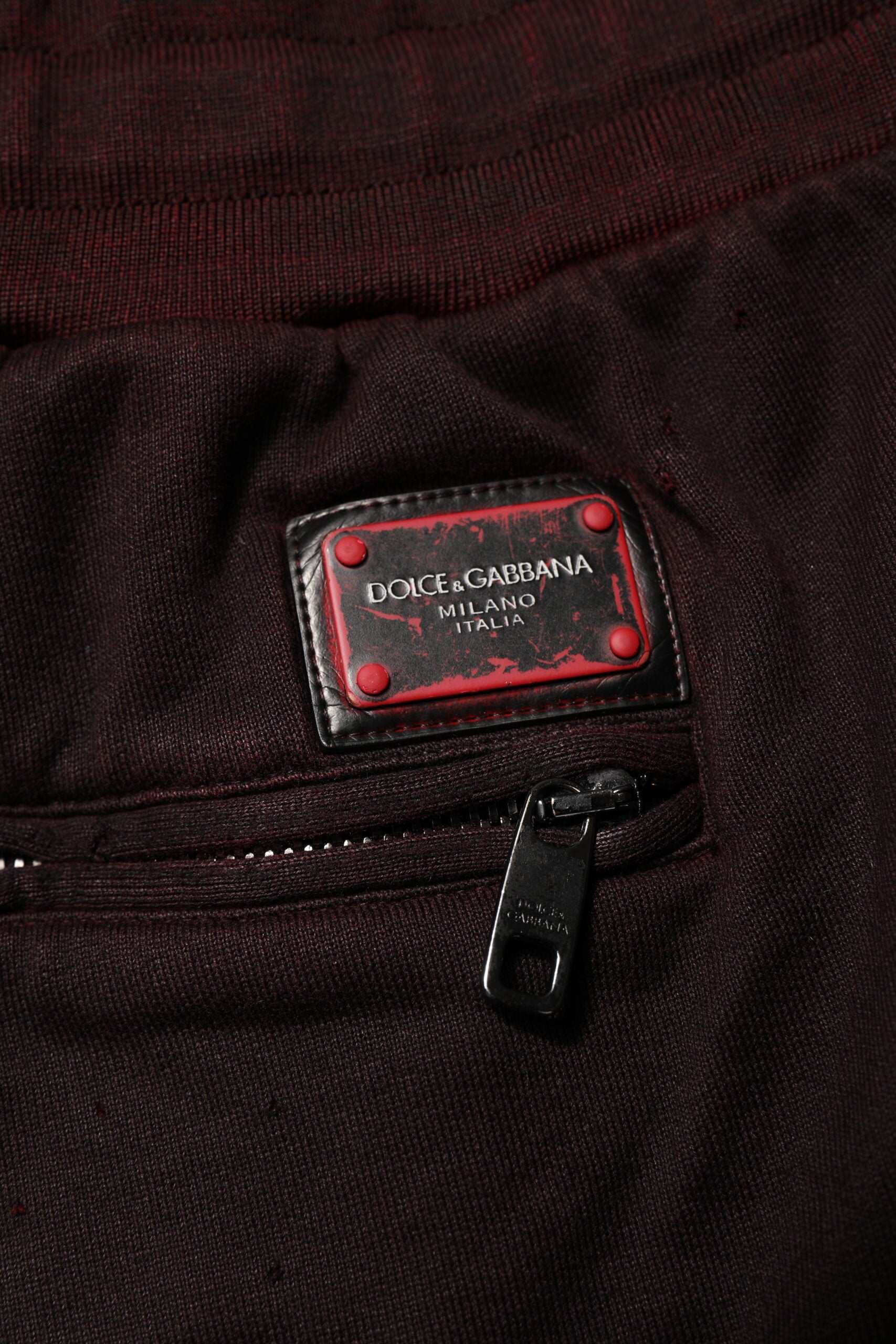 Bordeauxröda bomullsbermudashorts