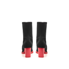 Alexander McQueen Black Neoprene Ankle Boots