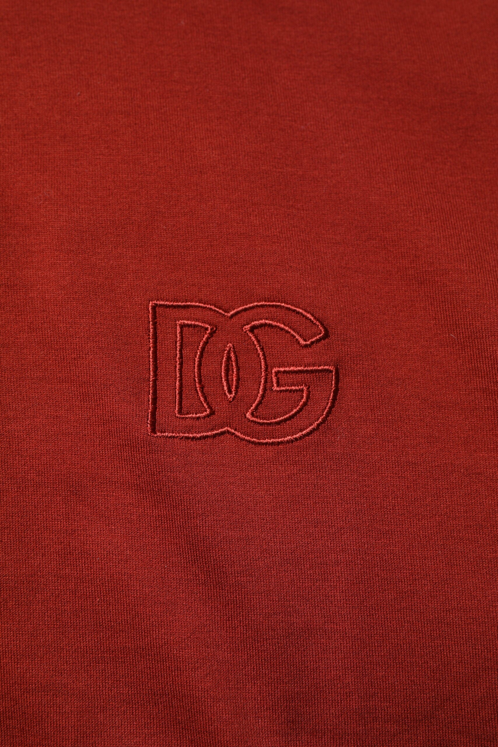 Röd bomulls-DG-logotypkrage för män