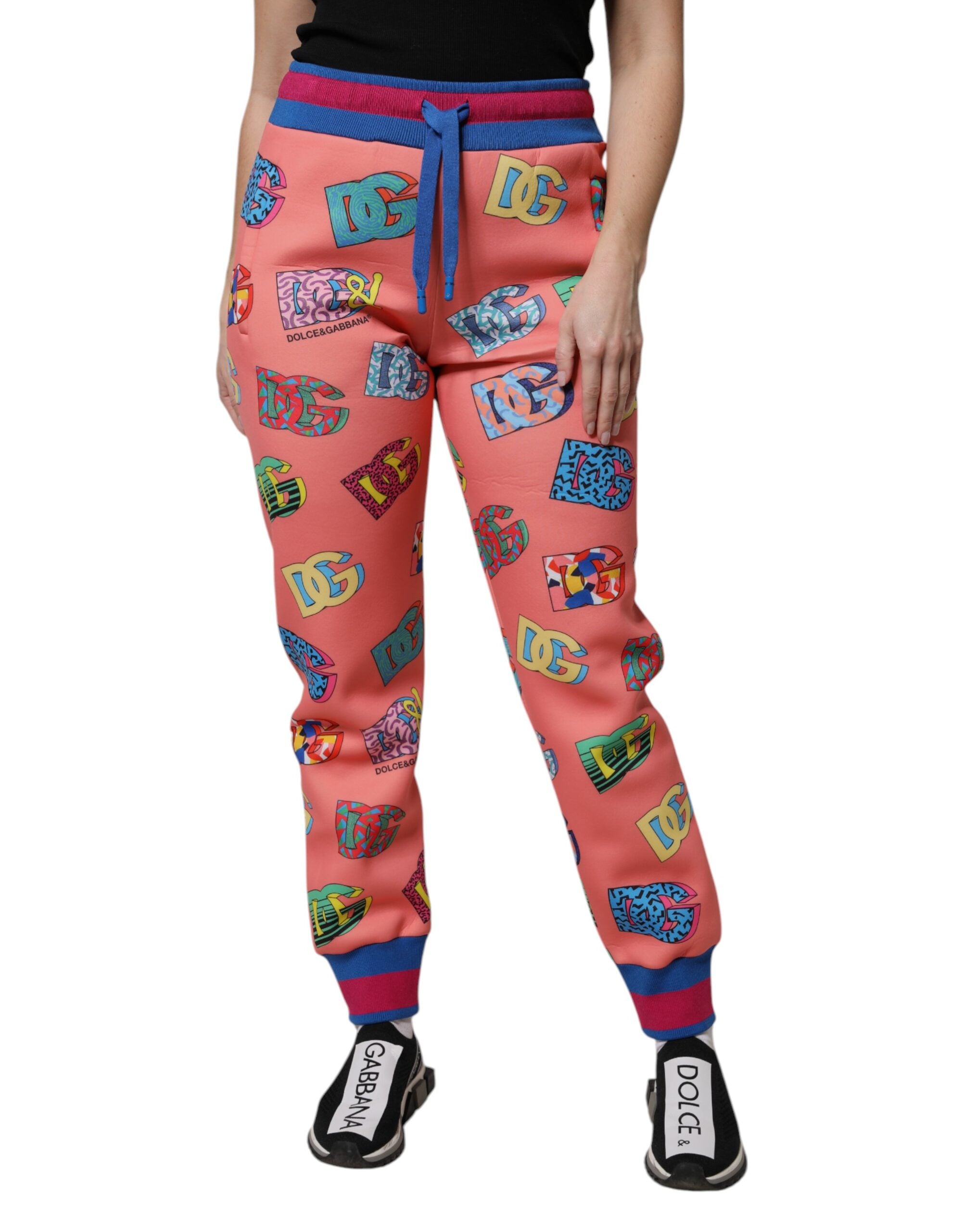 Rosa Joggingbyxor med Logotyp och Monogram