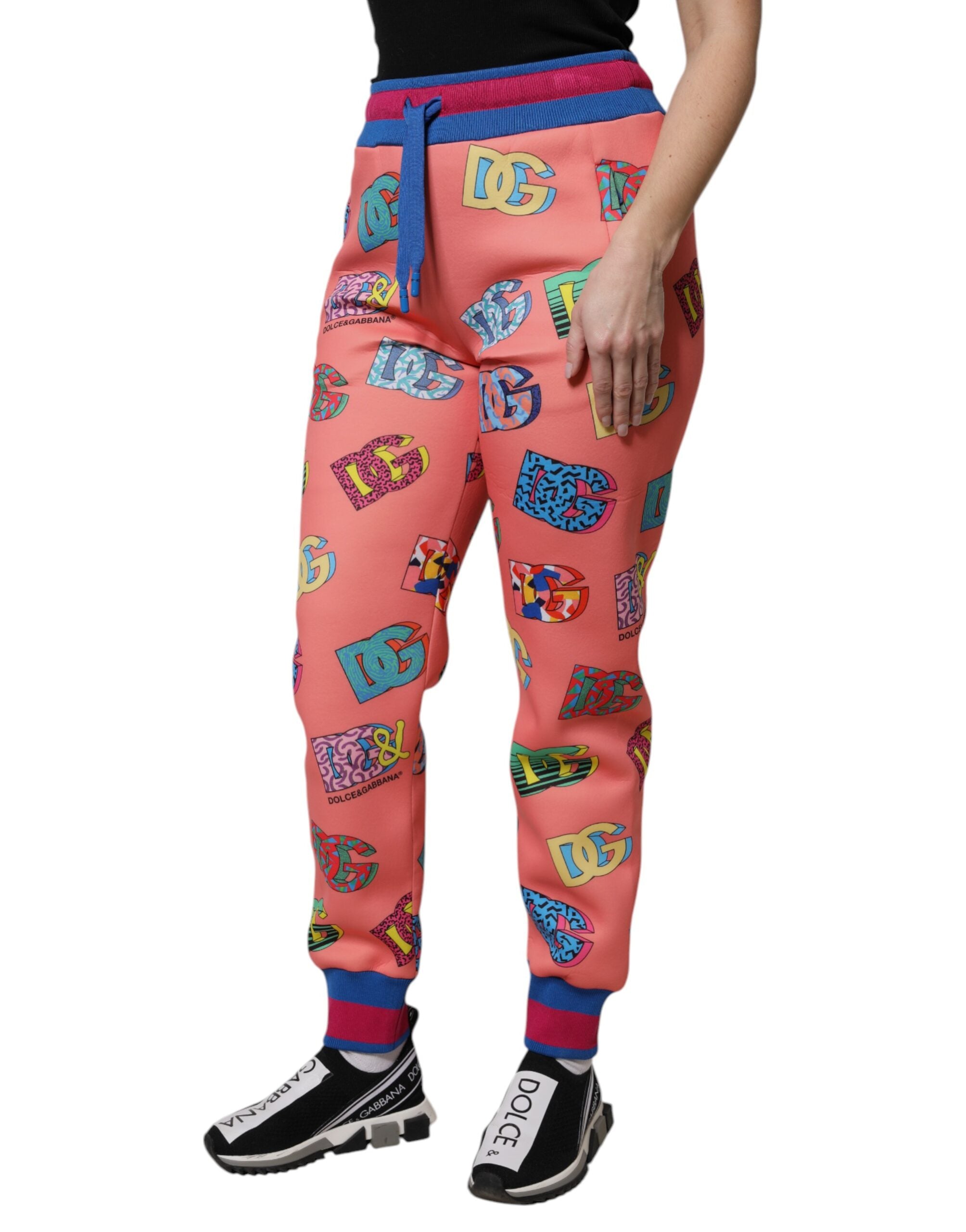 Rosa Joggingbyxor med Logotyp och Monogram