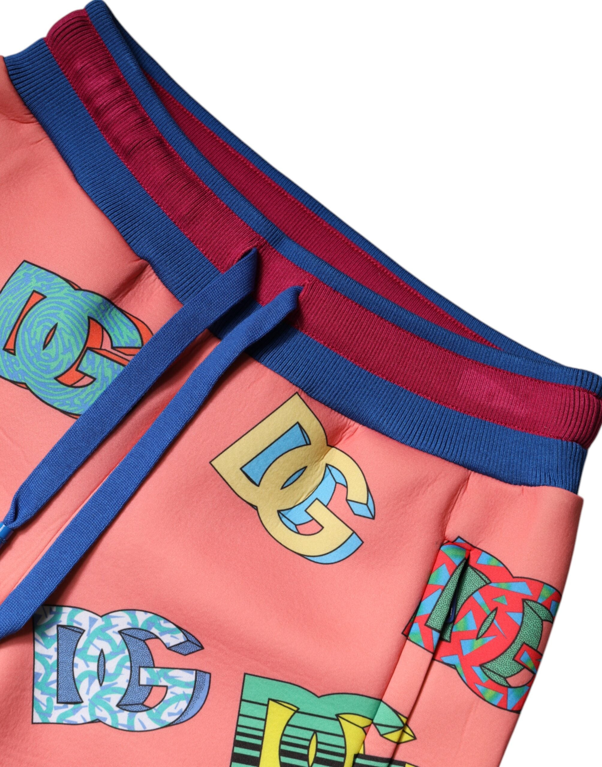 Rosa Joggingbyxor med Logotyp och Monogram