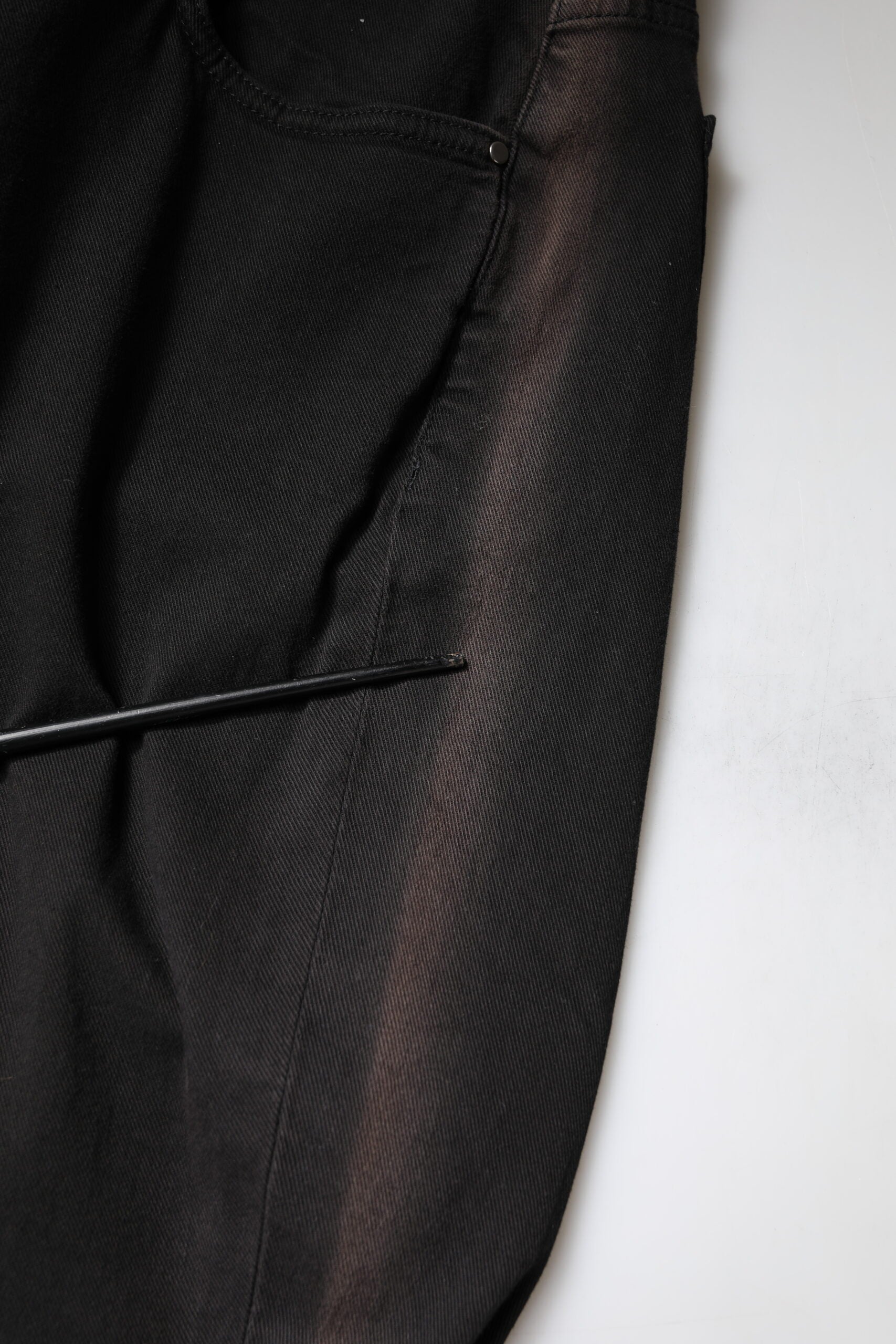 Svarta skinny jeans med hög midja i bomull