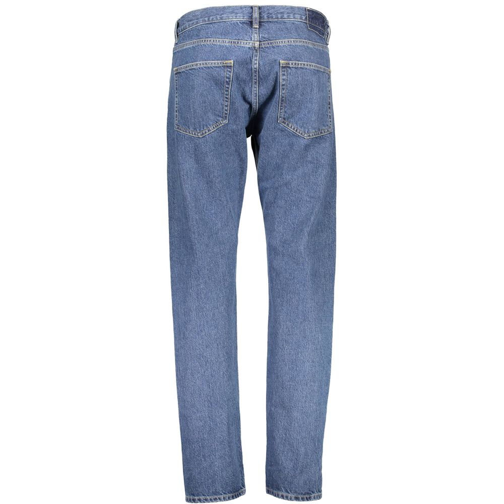 Blå bomullsjeans för män