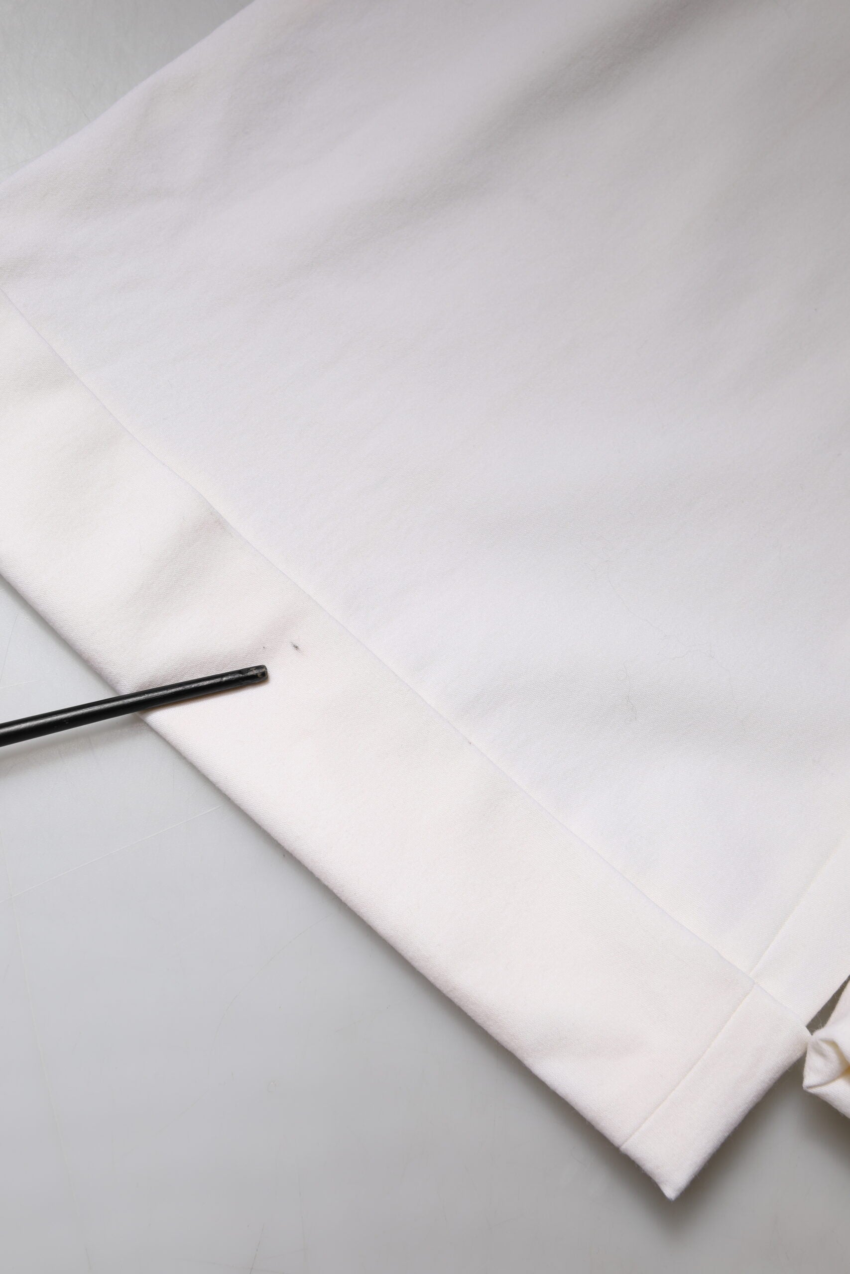 Dolce & Gabbana White Wool Mid Waist Wide Leg Pants