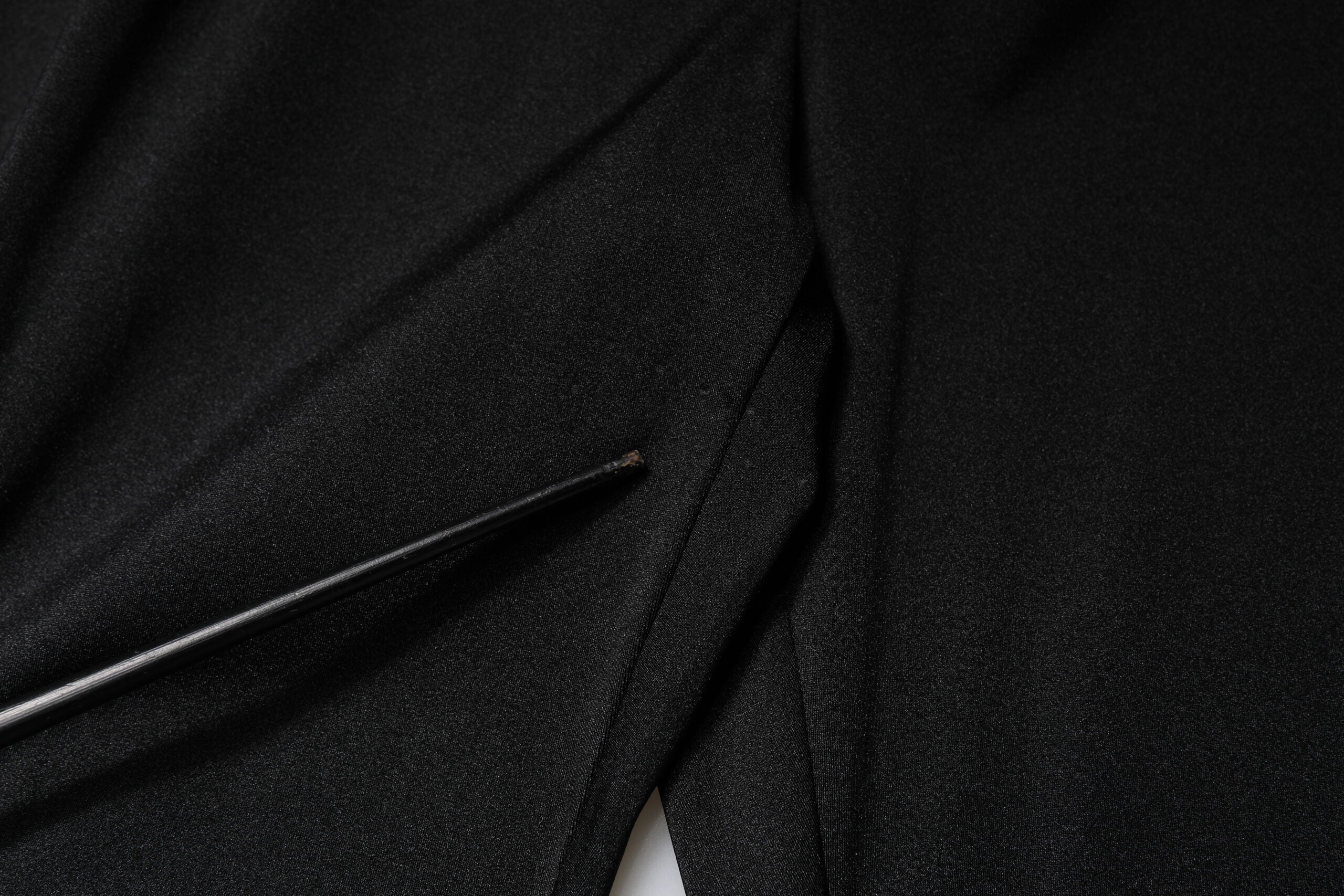 Dolce & Gabbana Black Nylon High Waist Slim Fit Pants