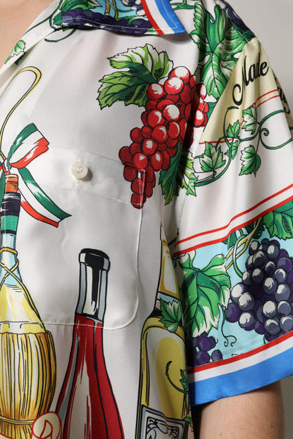 Dolce &amp; Gabbana Flerfärgad Kortärmad Sidentopp Mat
