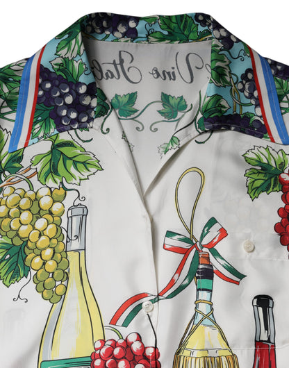 Dolce &amp; Gabbana Flerfärgad Kortärmad Sidentopp Mat