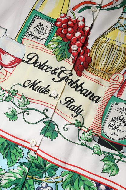 Dolce &amp; Gabbana Flerfärgad Kortärmad Sidentopp Mat
