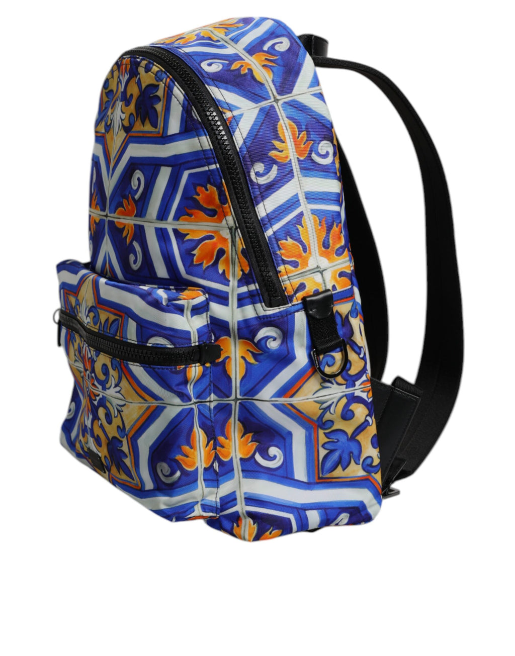Flerfarget Majolica-trykk Nylon reiseryggsekkveske