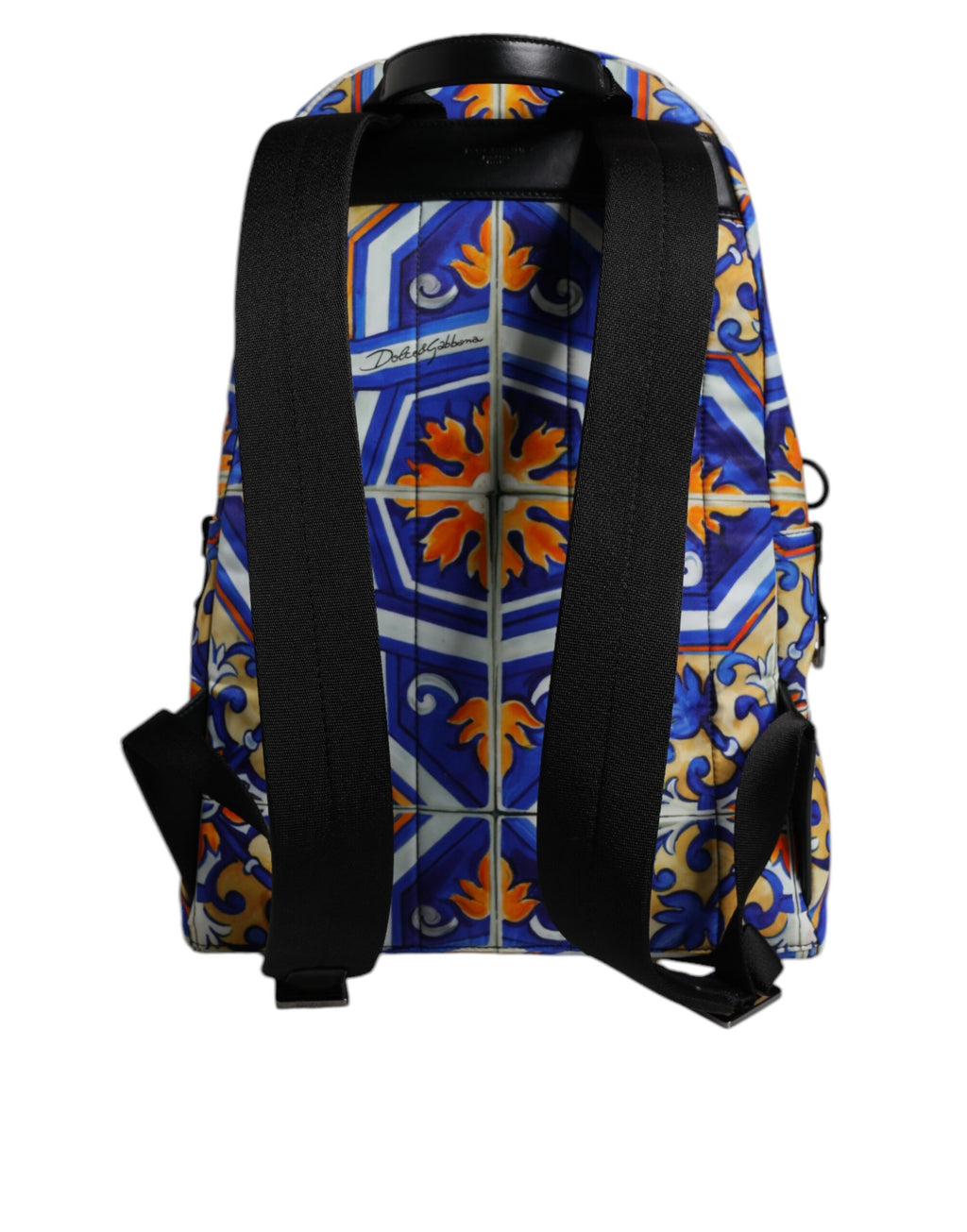 Flerfarget Majolica-trykk Nylon reiseryggsekkveske