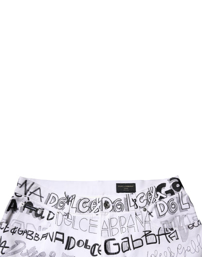 Dolce &amp; Gabbana Vita Raka Jeans Med Logotyptryck Herr
