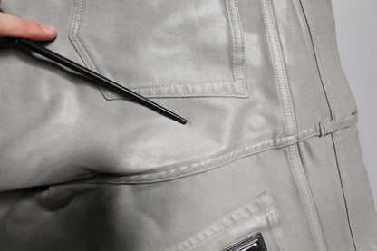 Dolce &amp; Gabbana Grå Bomullsstretch Herr Slim Fit Denim Jeans