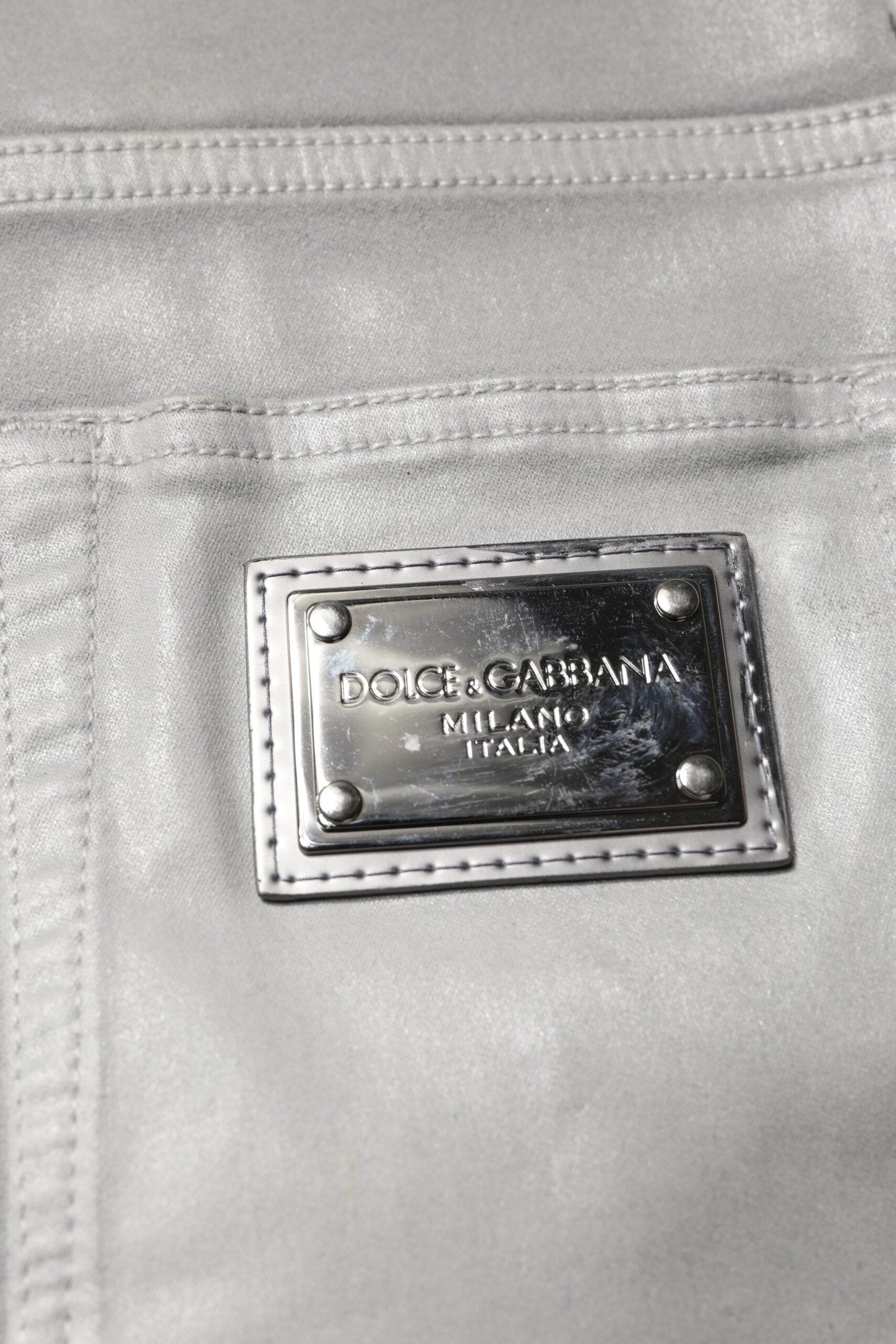 Dolce & Gabbana Gray Cotton Stretch Men Slim Fit Denim Jeans