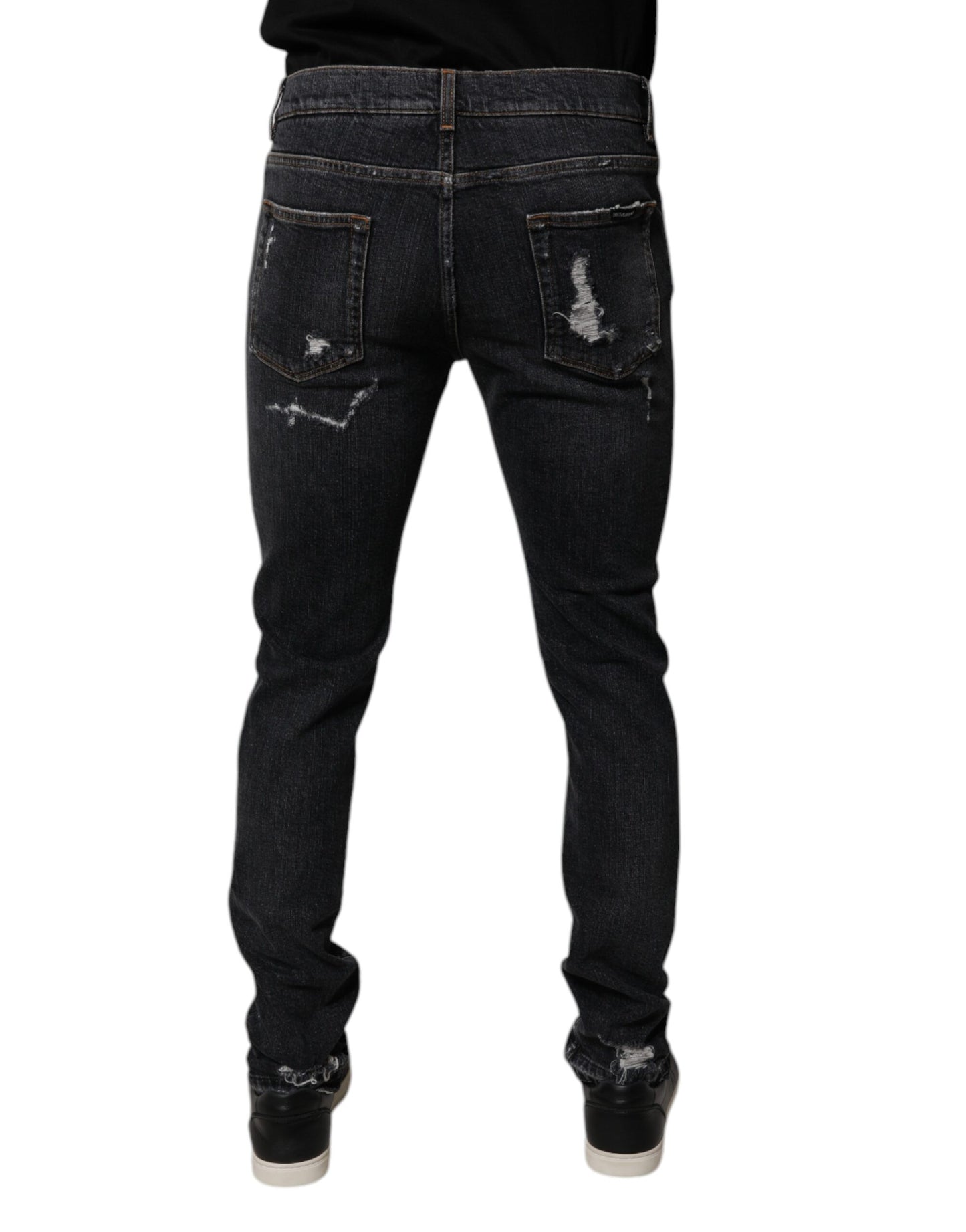 Dolce &amp; Gabbana Svarta Skinny Jeans i Bomull för Herrar