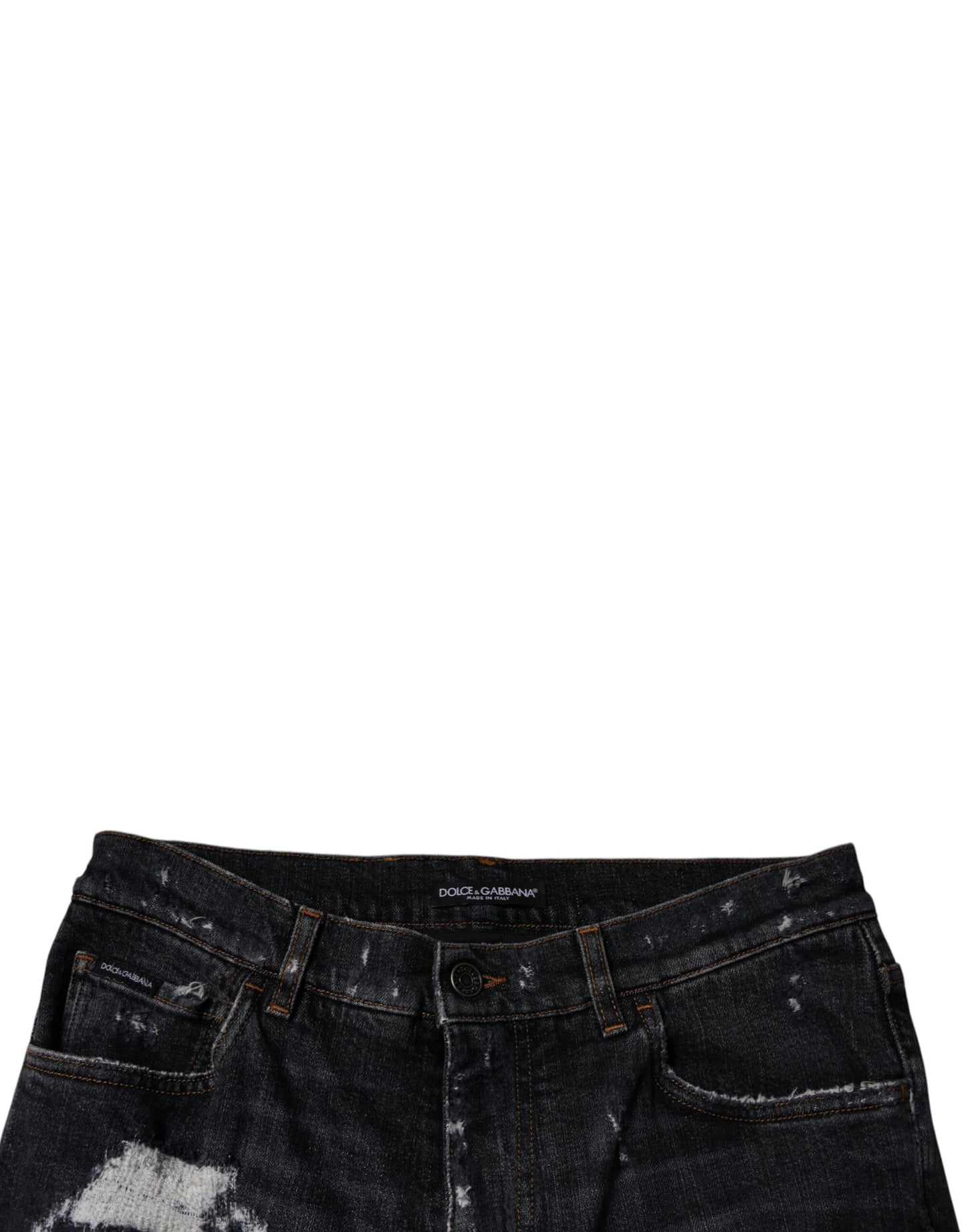 Dolce &amp; Gabbana Svarta Skinny Jeans i Bomull för Herrar