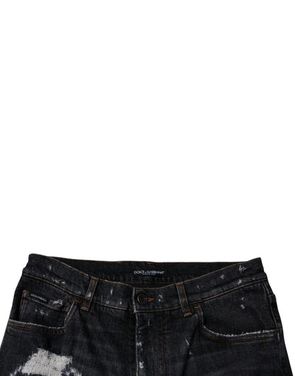 Dolce &amp; Gabbana Svarta Skinny Jeans i Bomull för Herrar