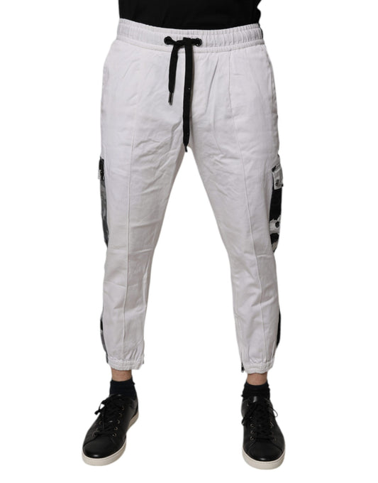 Dolce &amp; Gabbana Vita Bomull Cargo Jogger Träningsbyxor