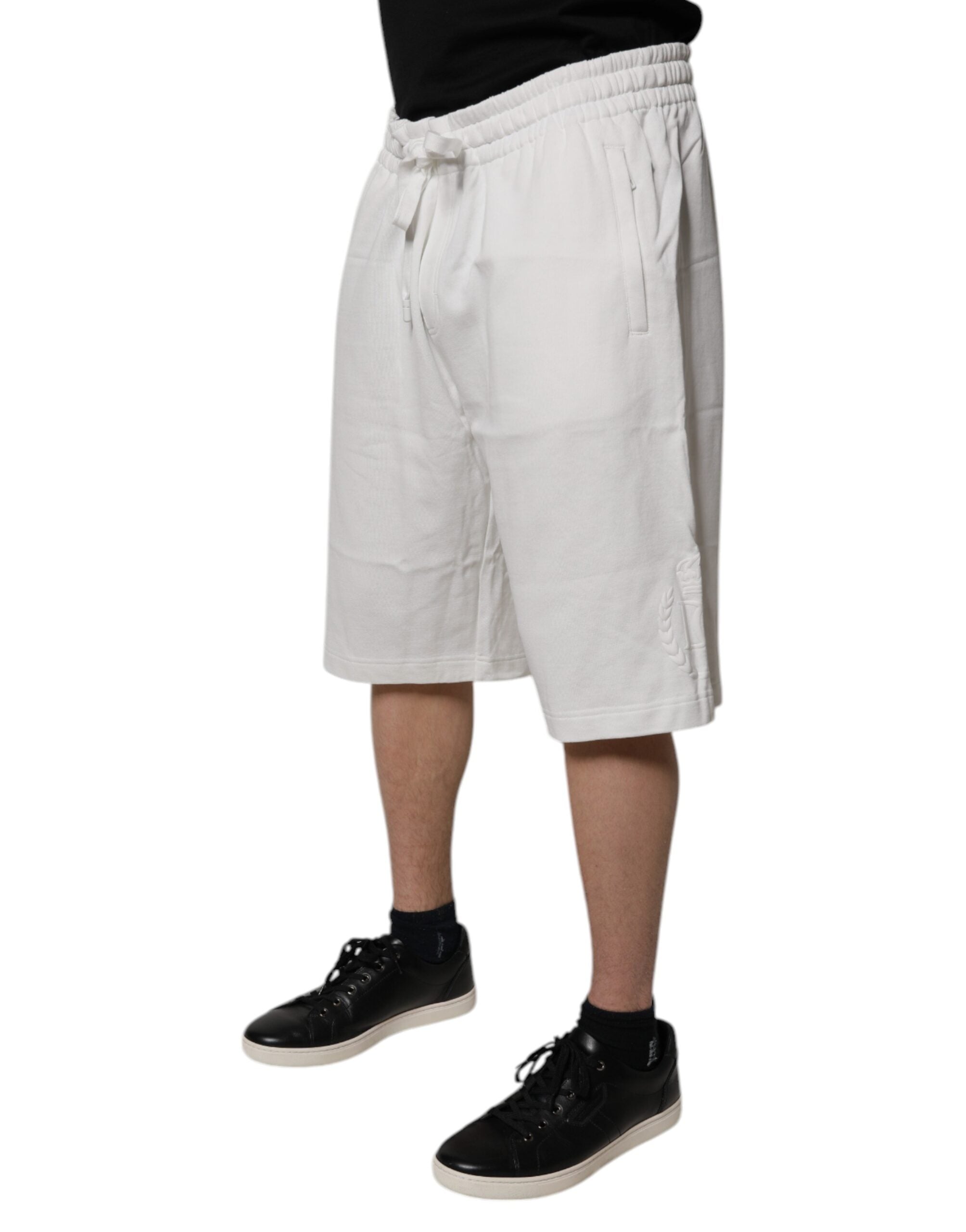 Vita bomullsshorts för män Bermudashorts