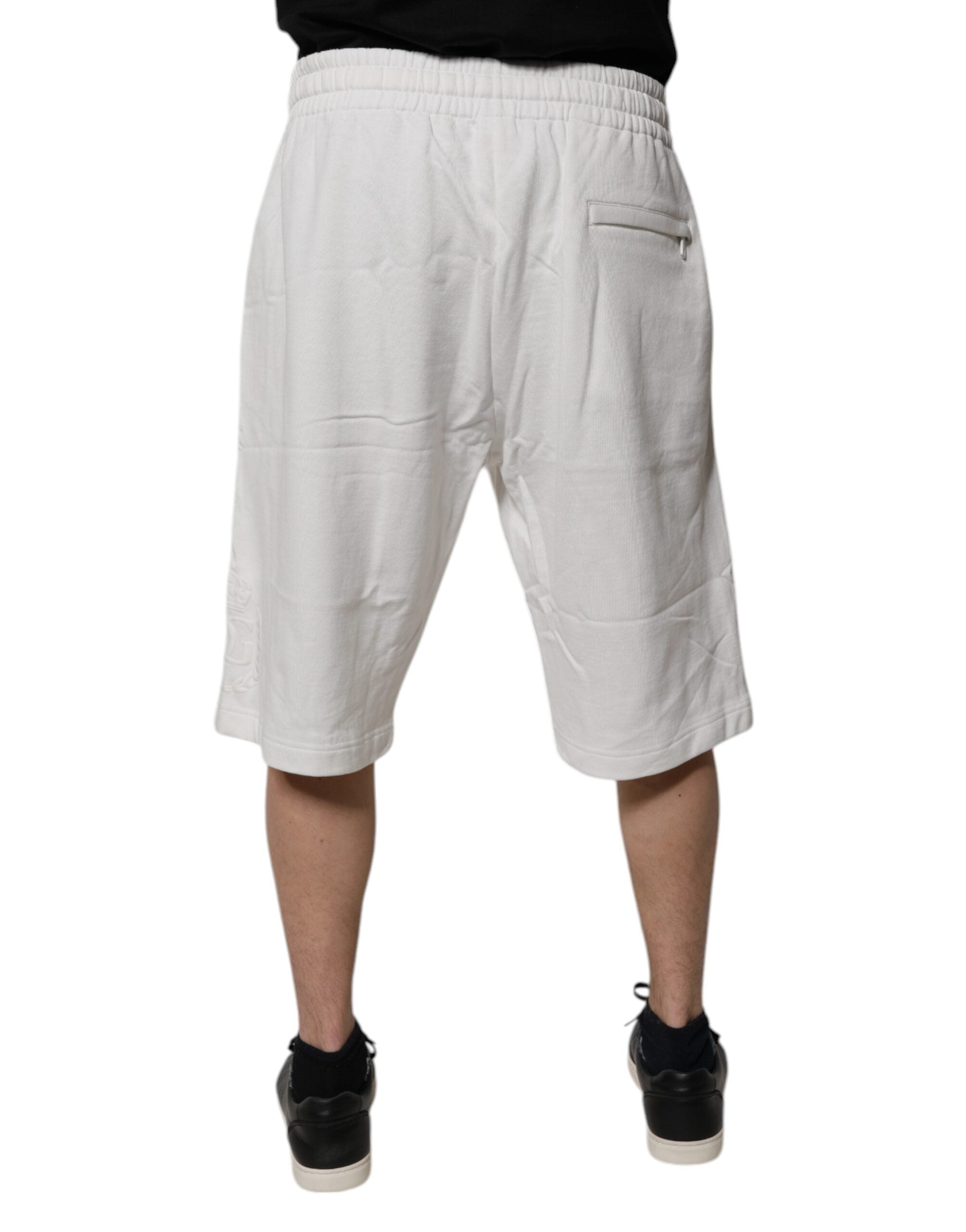 Vita bomullsshorts för män Bermudashorts