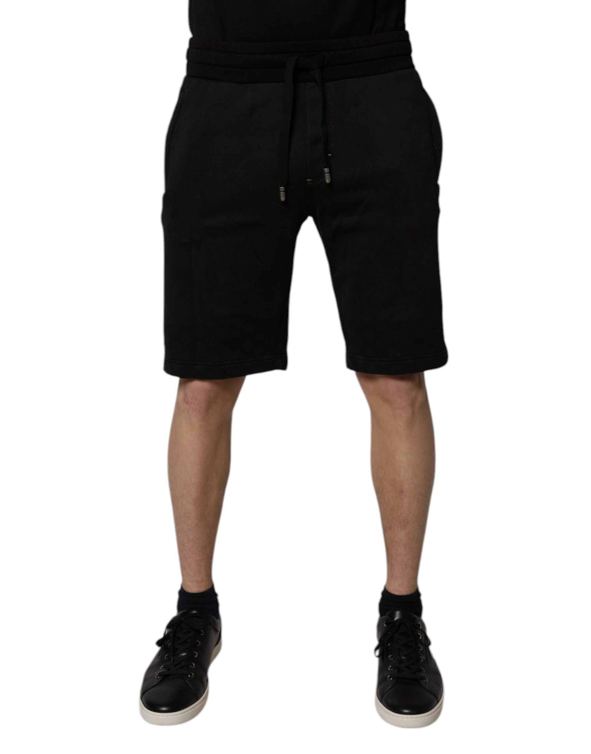 Svarta bomullsshorts för män Bermudashorts