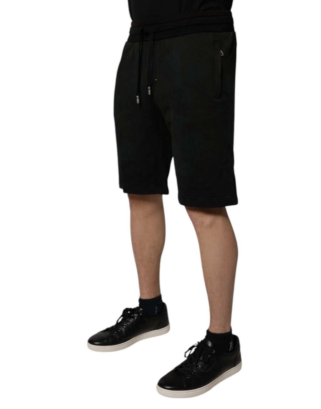Svarta bomullsshorts för män Bermudashorts